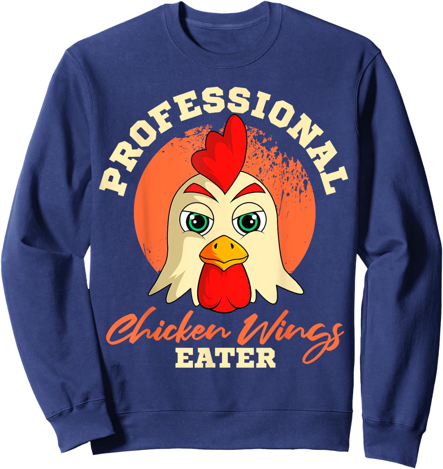 Chicken Wings Eater Retro Vintage Barbeque Buffalo Bbq Lover Sweatshirt - Sweatshirt | Navy