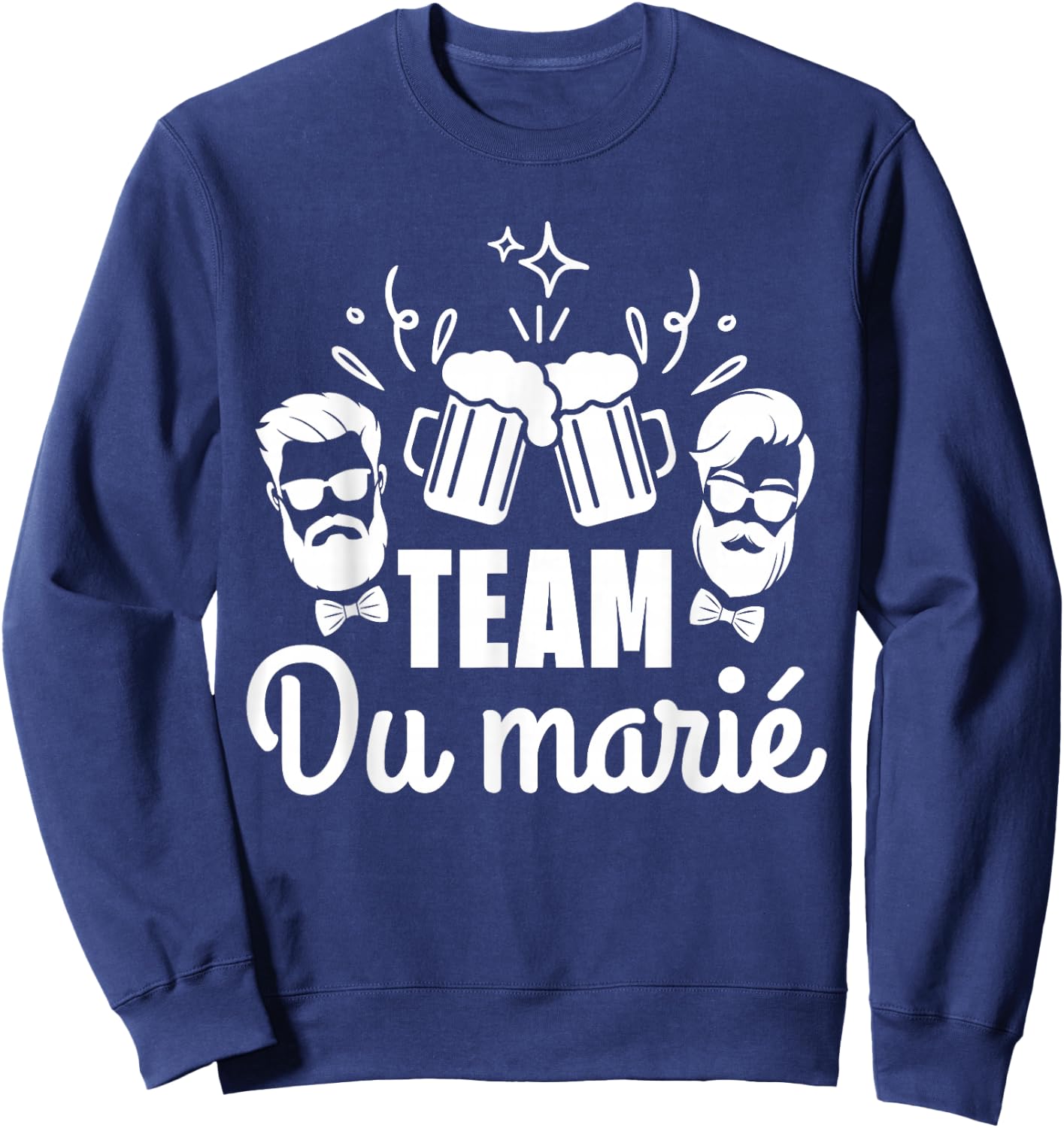Men's Team of the Groom Wedding Funny EVG Team of the Groom Humour , Black, S Sweatshirt - Sweatshirt | Navy
