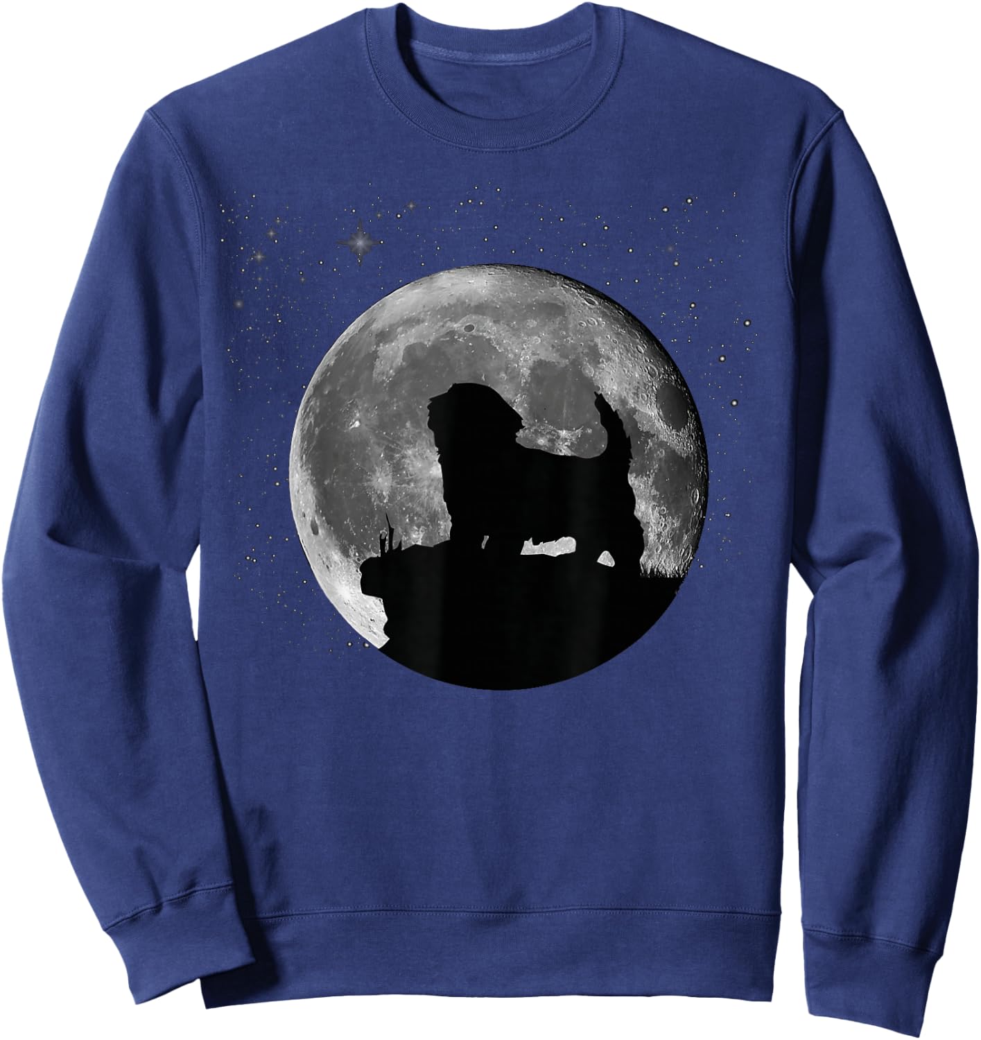 Havanese Dog Moon Sweatshirt - Sweatshirt | Navy