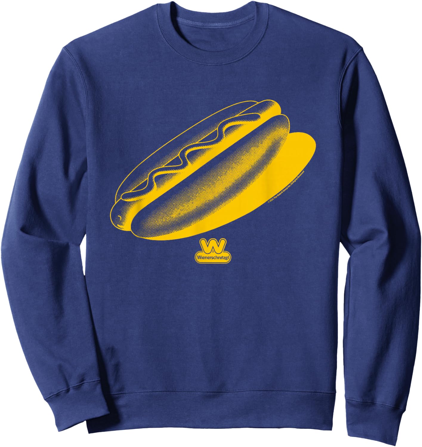 Wienerschnitzel Delicious Hot Dog Vintage Chest Logo , Small, Red Sweatshirt - Sweatshirt | Navy