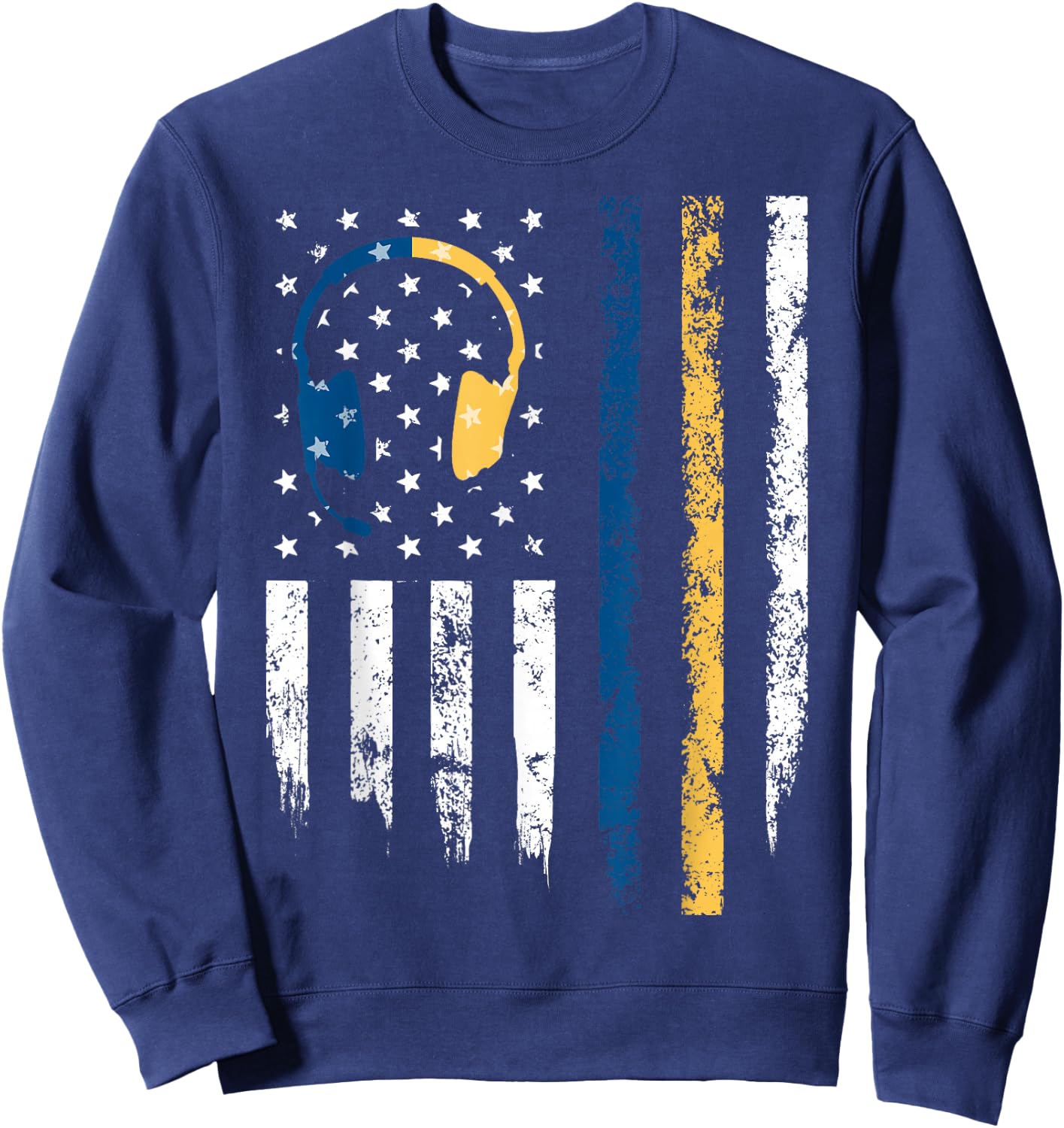 Gold Blue Line 911 Police Dispatcher First Responder Sweatshirt - Sweatshirt | Navy