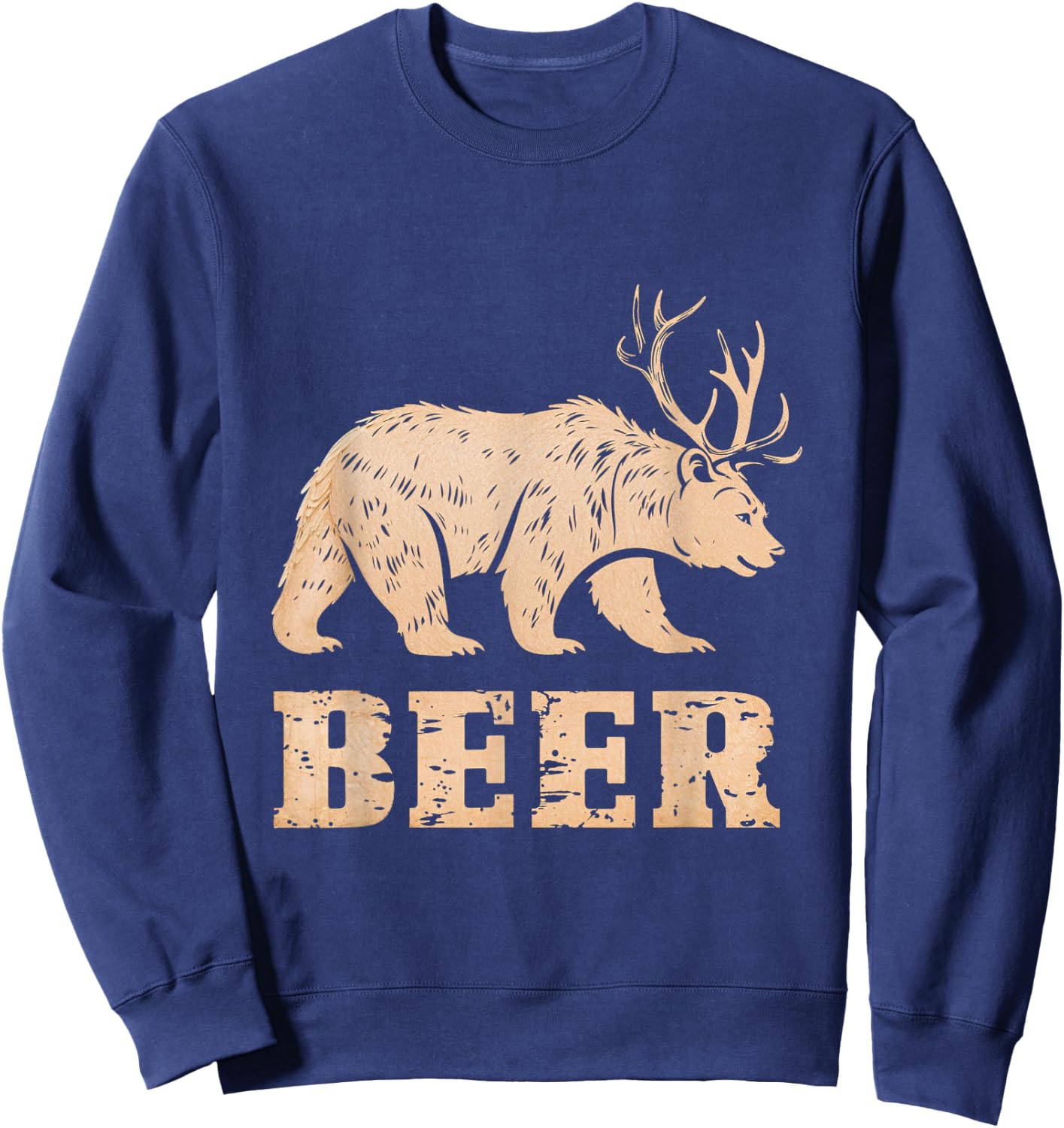 Beer Bear Animal Rustic Vintage Brewery Sweatshirt - Sweatshirt | Navy