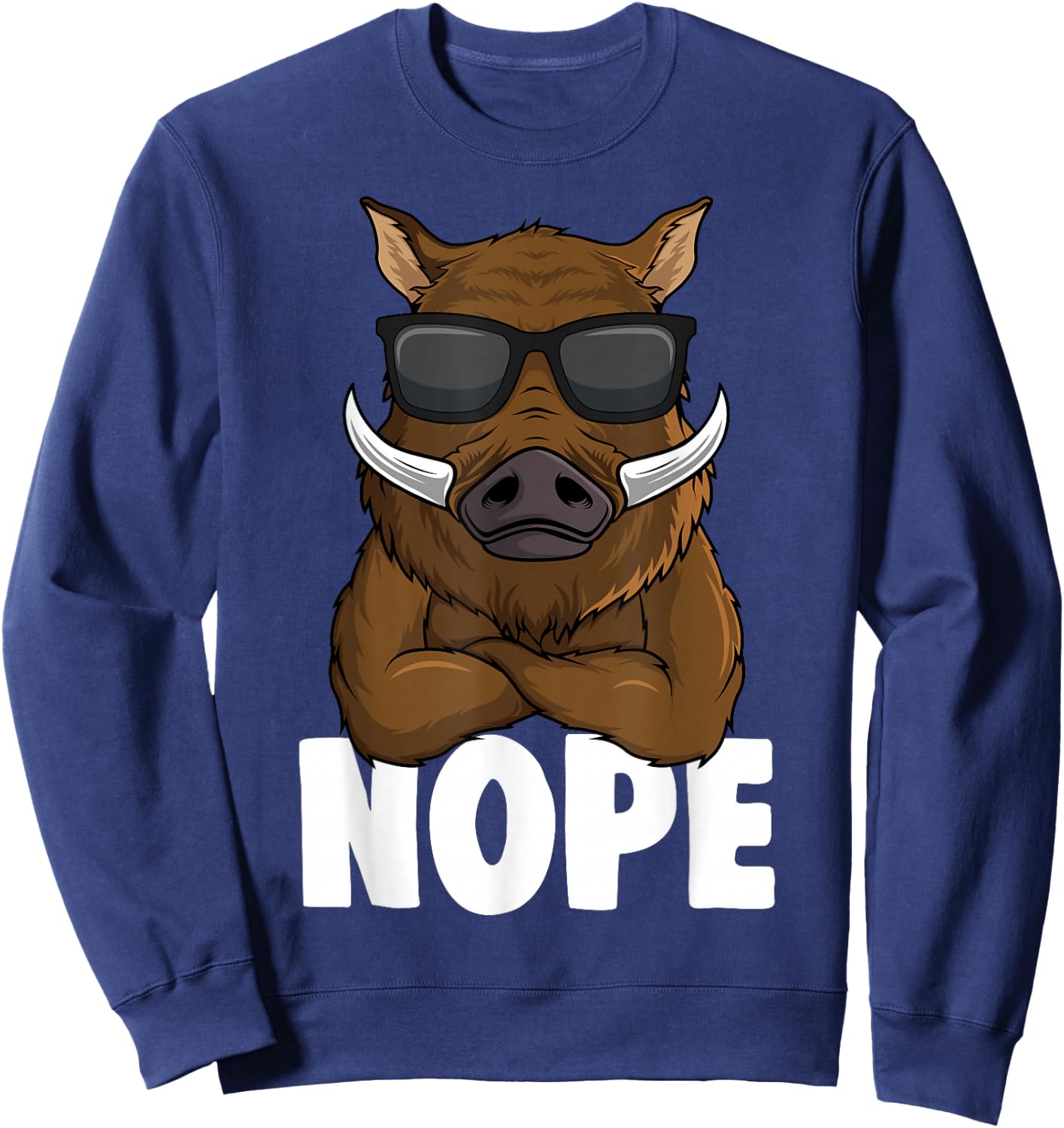 Wild Boar Hunter Children's , Green Sweatshirt - Sweatshirt | Navy