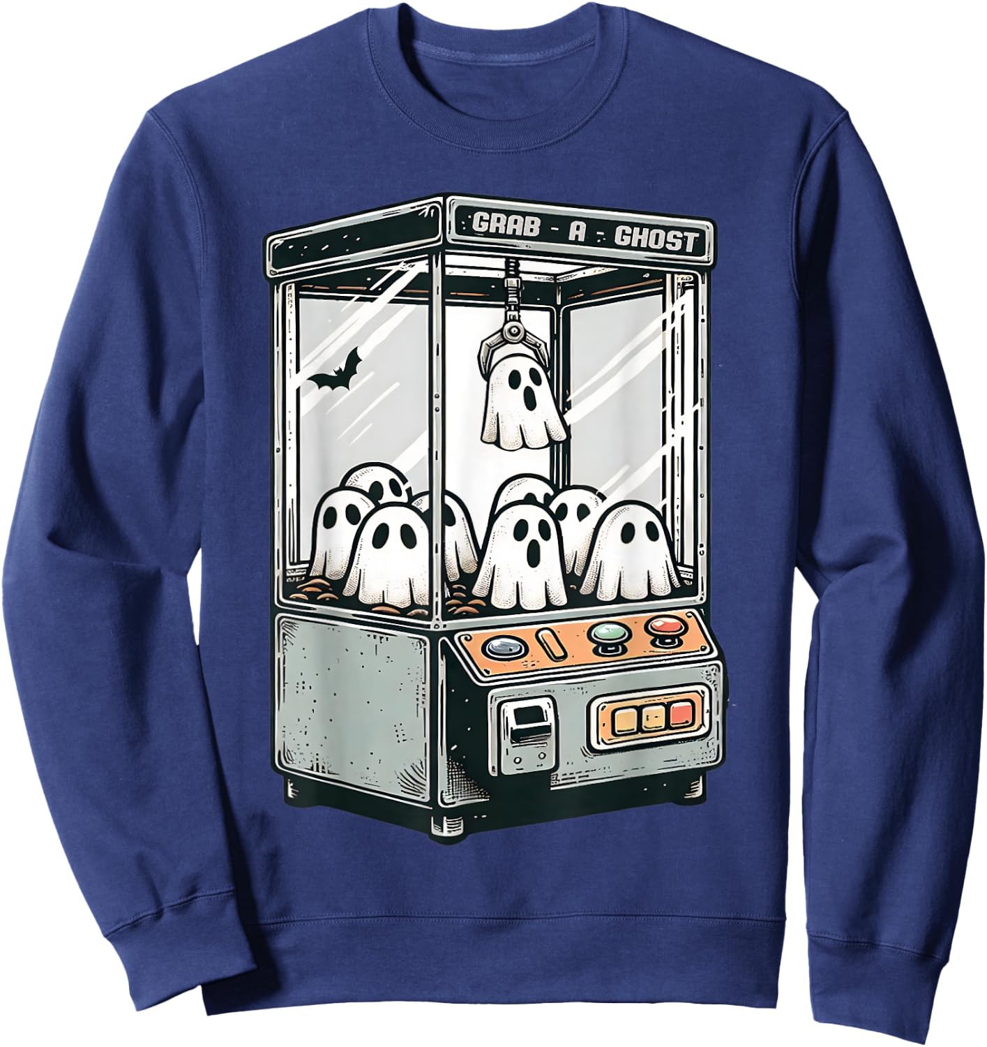 Grab A Ghost Claw Machine Arcade Funny Halloween Kid Toddler Sweatshirt - Sweatshirt | Navy