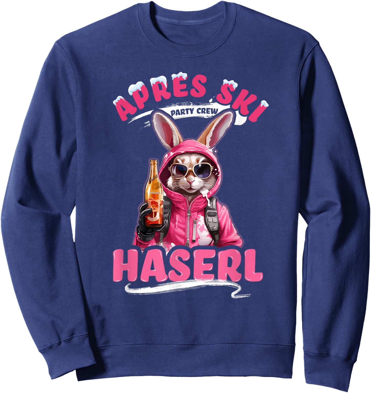 Apres Ski Haserl Rabbit Skihaserl Women's Party Crew , black Sweatshirt - Sweatshirt | Navy