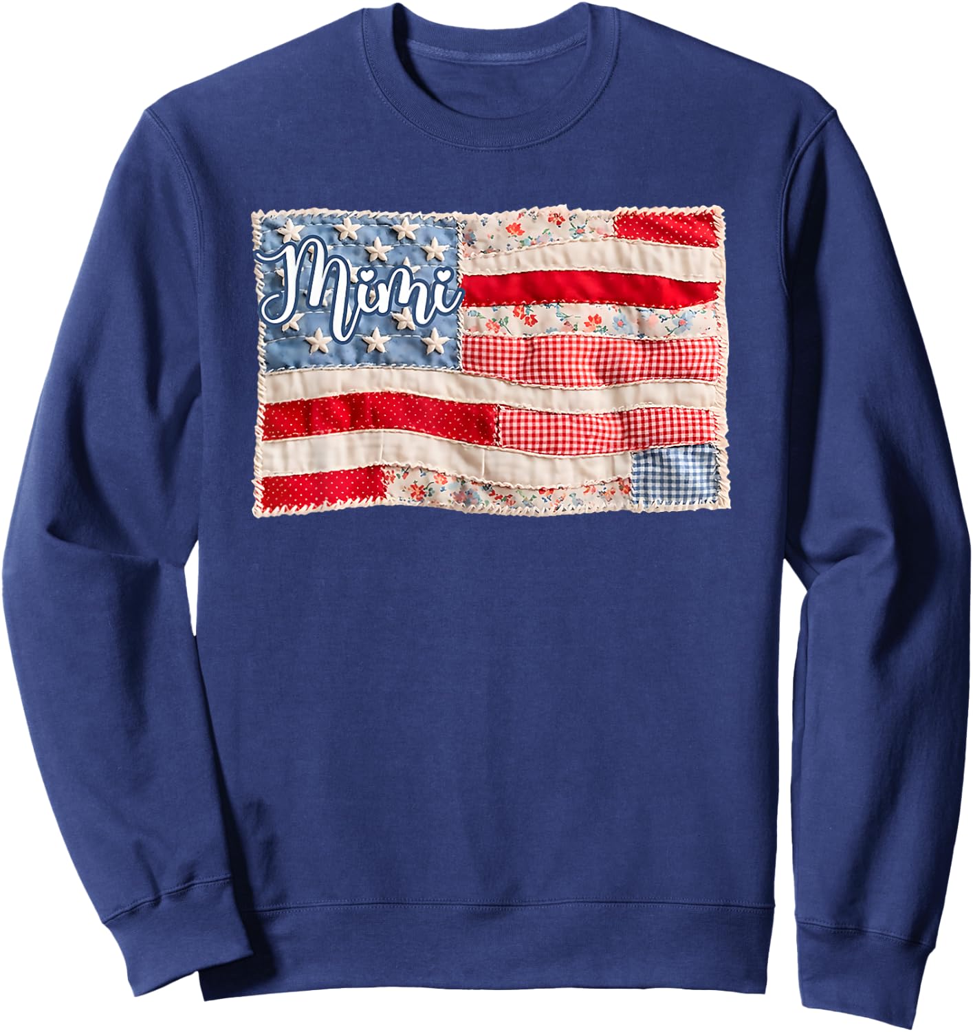 Mimi Patriotic American Flag 4th of July Sweatshirt - Sweatshirt | Navy
