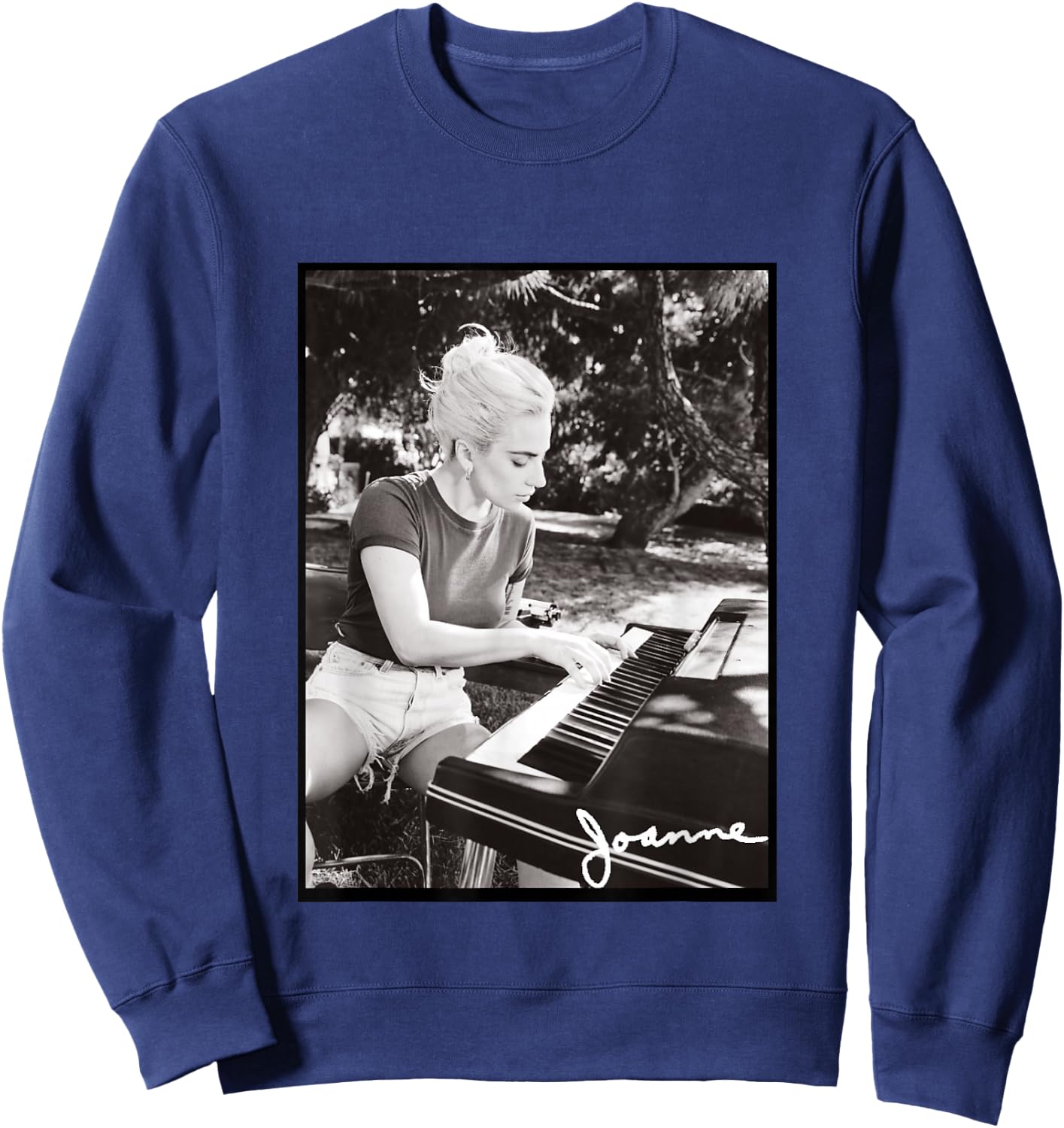 Lady Gaga Joanne Klavierfoto Sweatshirt - Sweatshirt | Navy