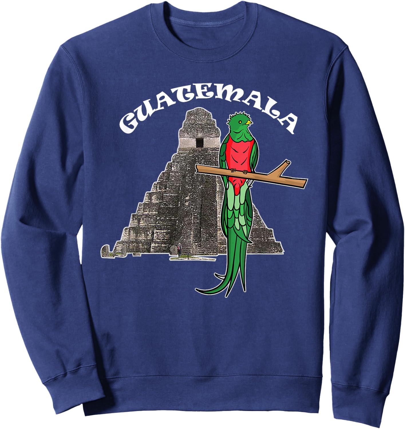 Guatemala Bird Tikal Guatemalan Souvenirs Guatemala Quetzal Sweatshirt - Sweatshirt | Navy