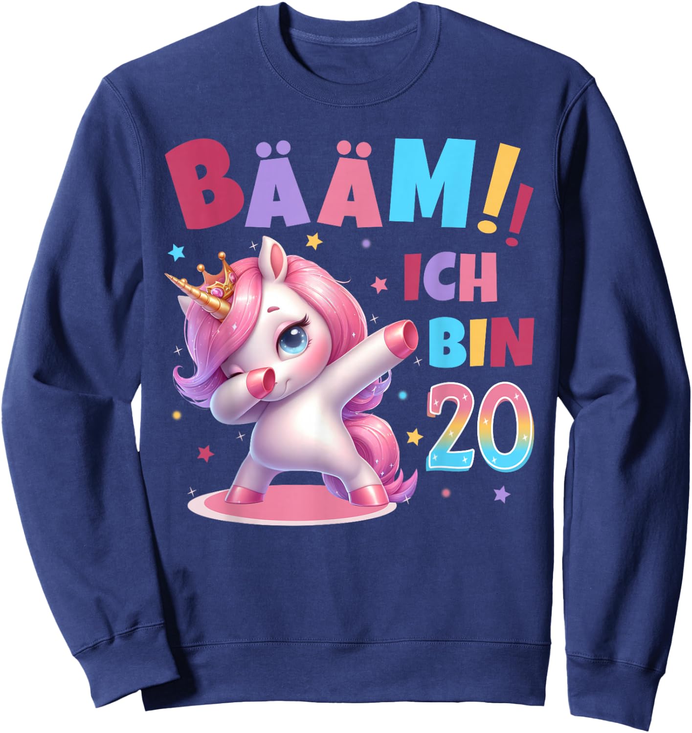 20th Birthday Woman 20 Years Unicorn Party Outfit Unicorn , black Sweatshirt - Sweatshirt | Navy