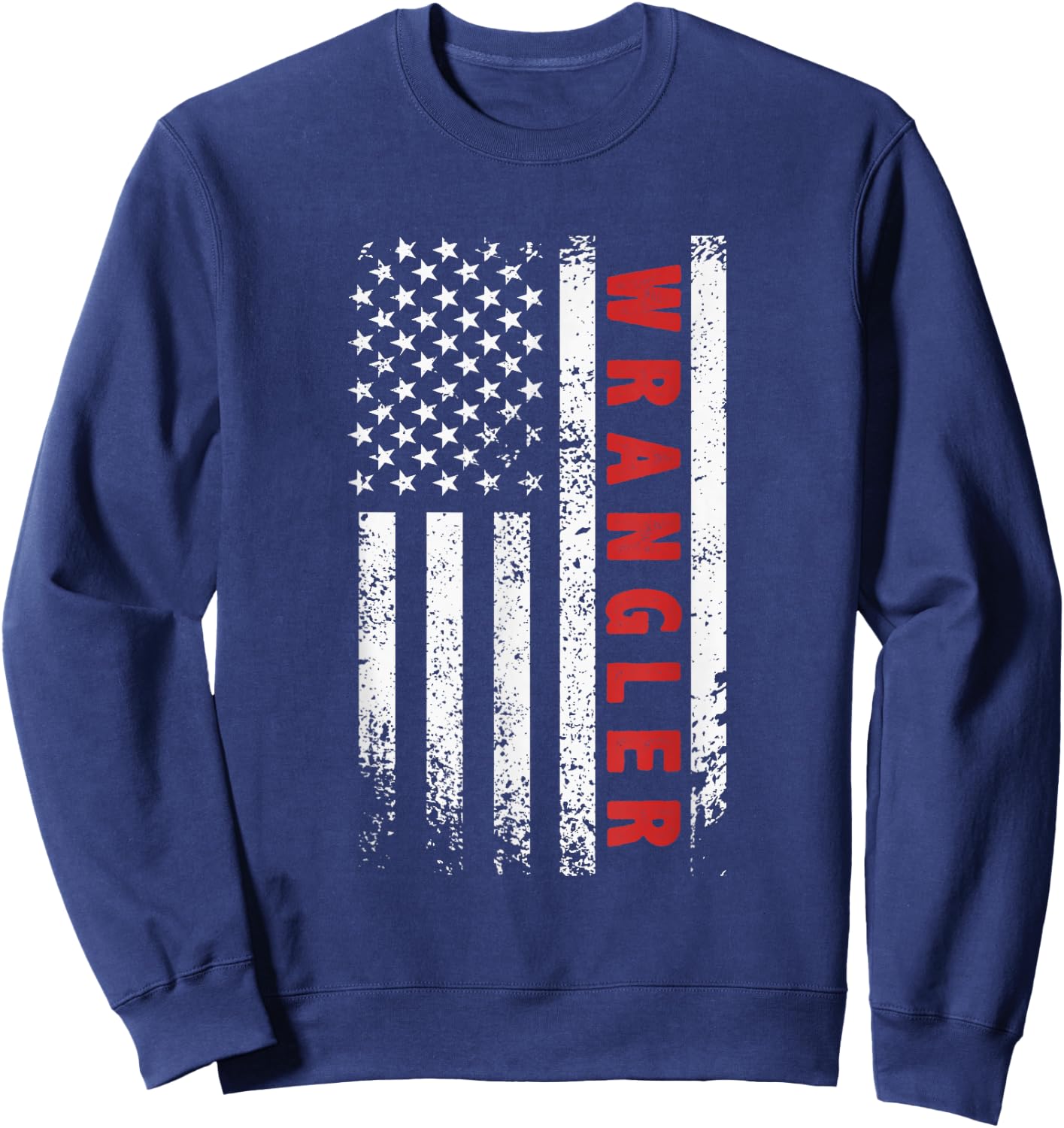 US Wrangler-Profession Independence Day Red Line USA Flag , black Sweatshirt - Sweatshirt | Navy