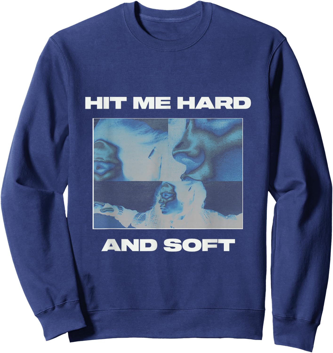 Billie Eilish Hit Me Hard and Soft Inverted Red Sweatshirt - Sweatshirt | Navy