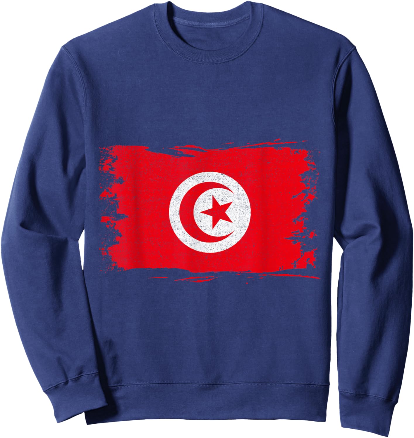 Tunisia Flag Vintage Tunisian Pride Heritage Tunisian Roots Sweatshirt - Sweatshirt | Navy