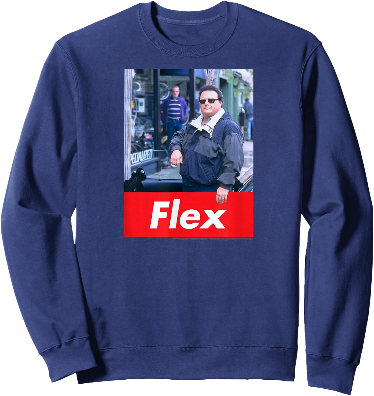 Seinfeld Newman Flex Photo Funny 90's TV Show Sweatshirt - Sweatshirt | Navy
