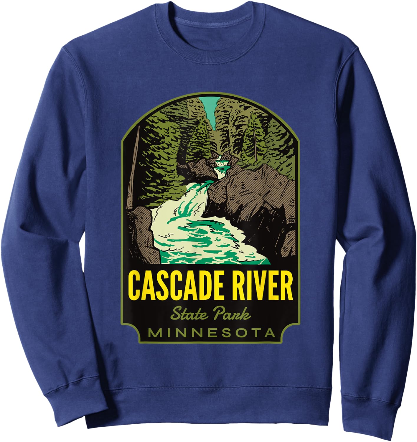 Cascade River State Park Minnesota Sweatshirt - Sweatshirt | Navy
