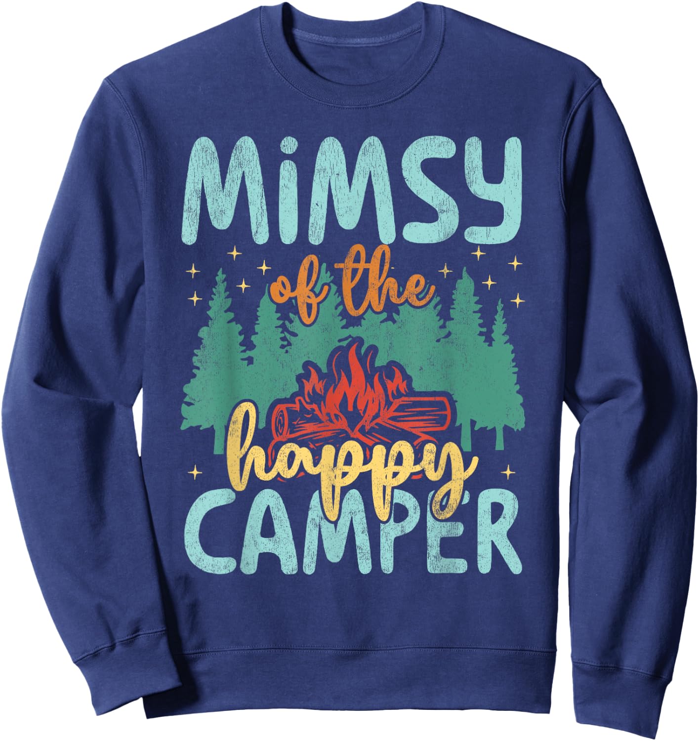 Mimsy of Happy Camper 1st Birthday Party Retro Mimsy Sweatshirt - Sweatshirt | Navy