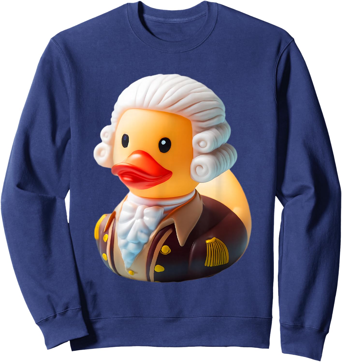 Rubber Duck Thomas Jefferson President 4th of July Sweatshirt - Sweatshirt | Navy