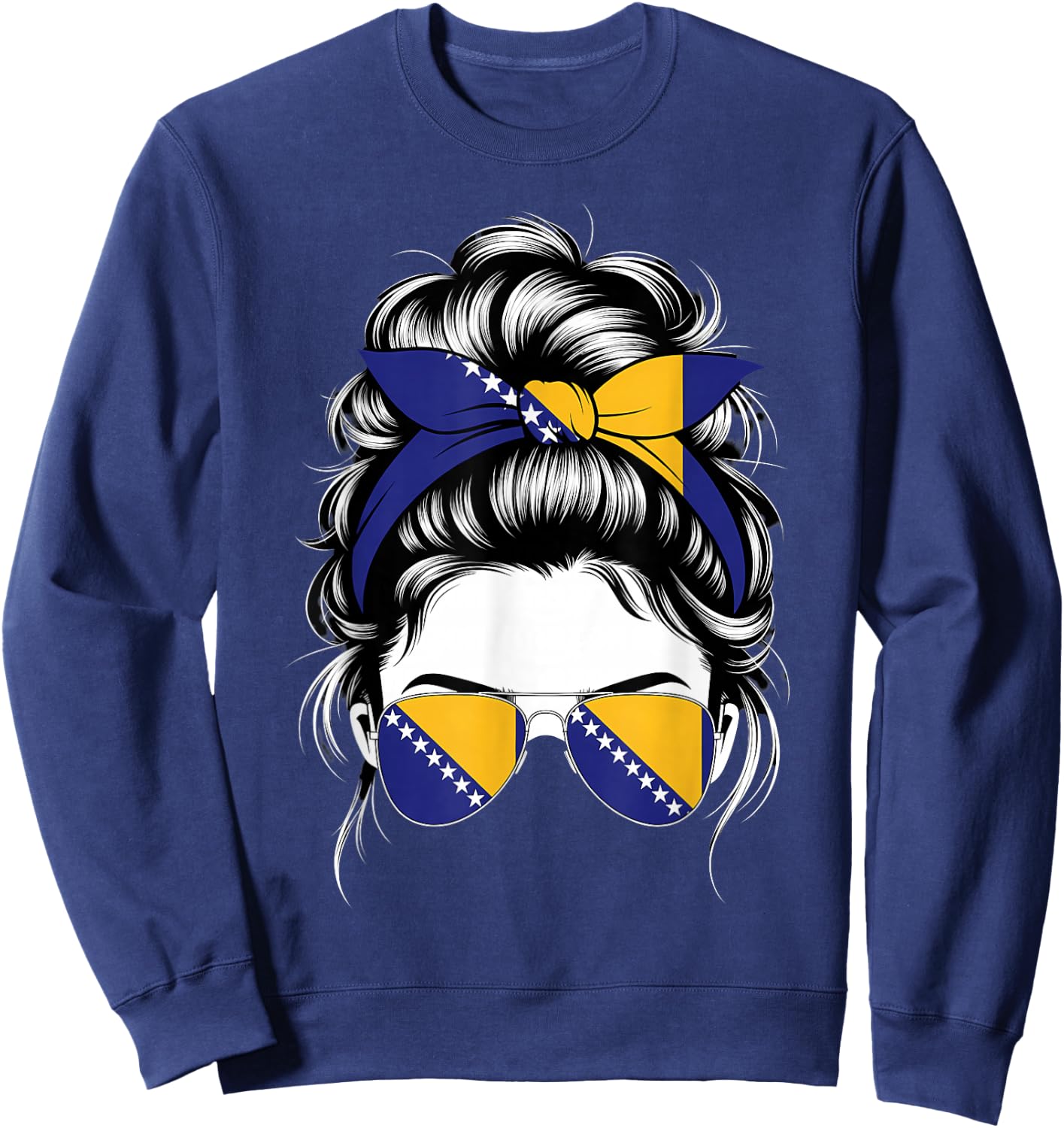 Bosnien und Herzegowina Flagge Bosnische Wurzeln Sweatshirt - Sweatshirt | Navy
