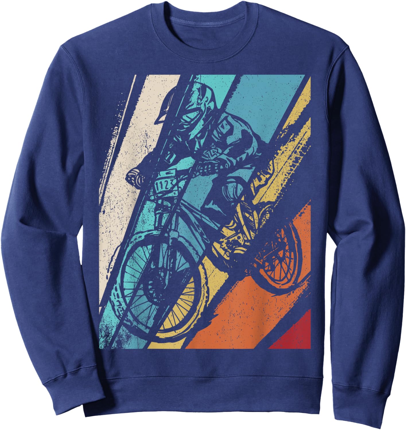 MTB Clothing Children's Adult MTB Gift Mountain Bike , black Sweatshirt - Sweatshirt | Navy