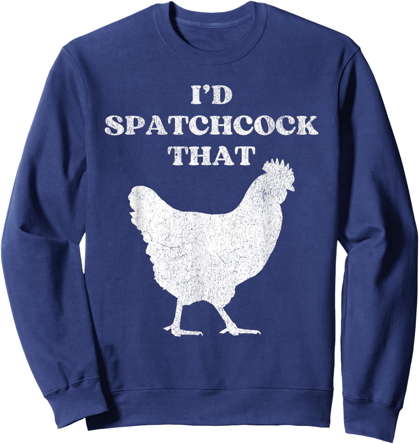 Funny Butcher Chicken Spatchcock Sweatshirt - Sweatshirt | Navy