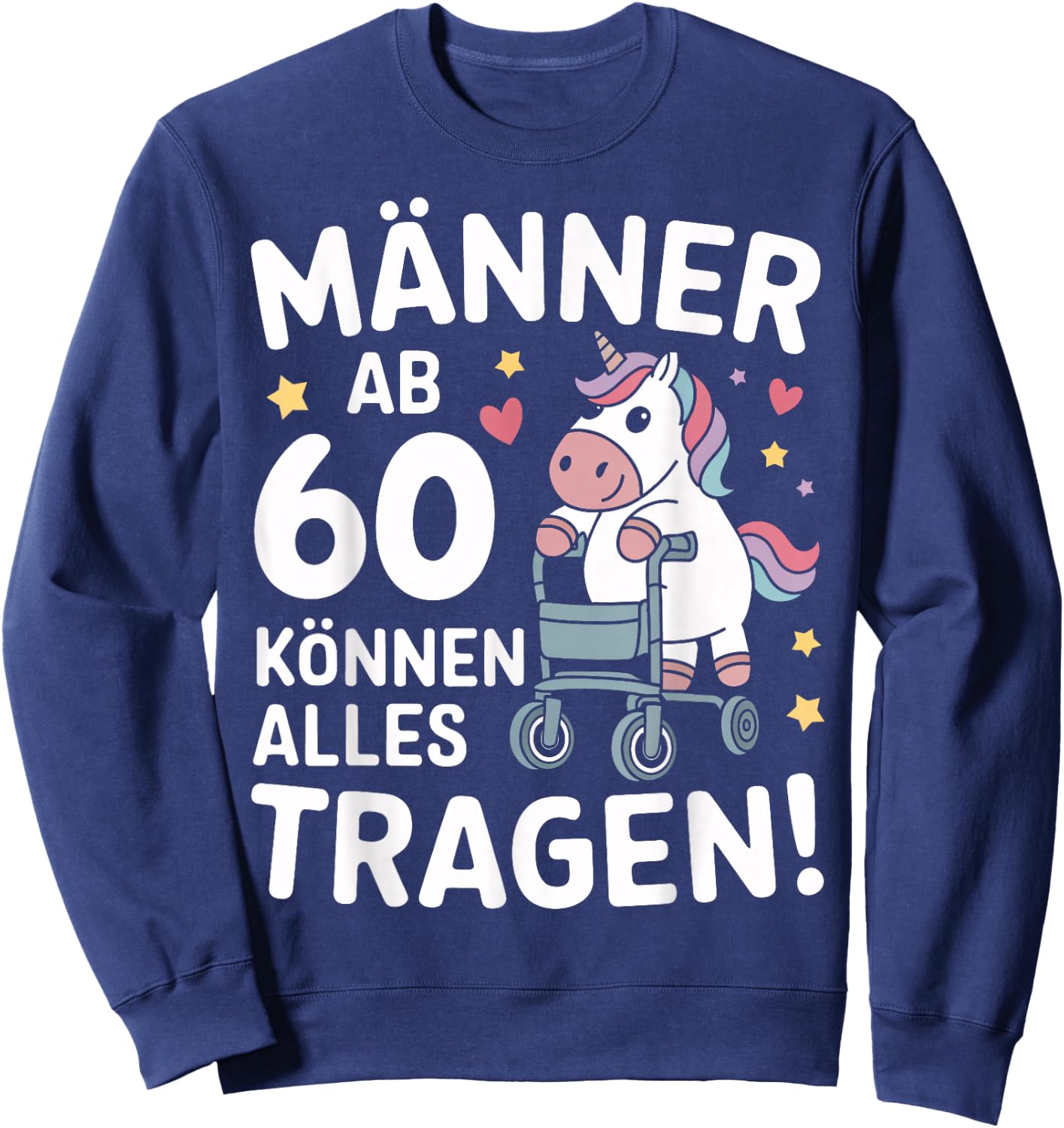 60th Birthday Man Woman 60 Years 1964 Decorative Funny Gift , black Sweatshirt - Sweatshirt | Navy