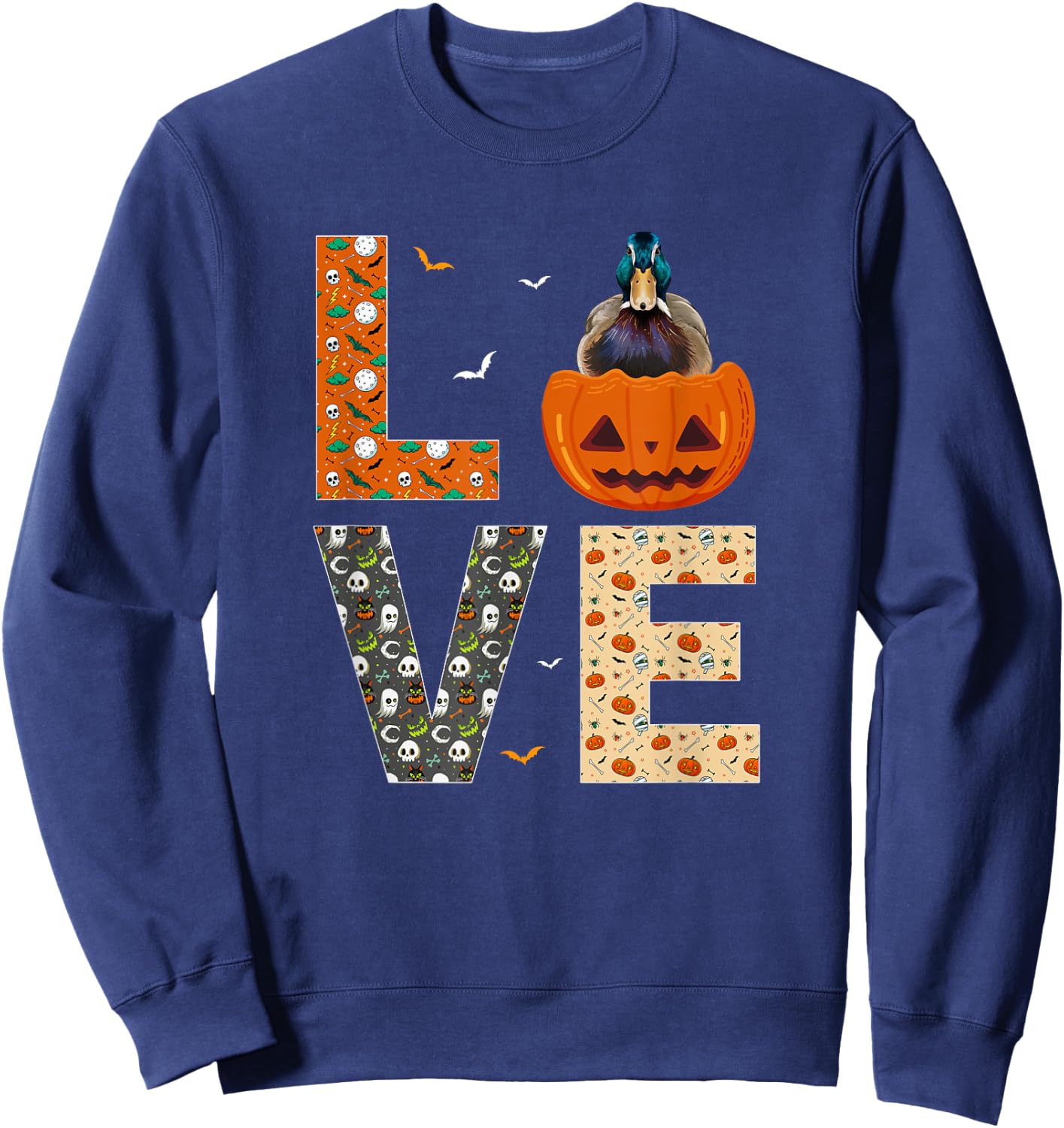 Mallard Bird Lovers Boys Girls Kids Funny Halloween Costume Sweatshirt - Sweatshirt | Navy