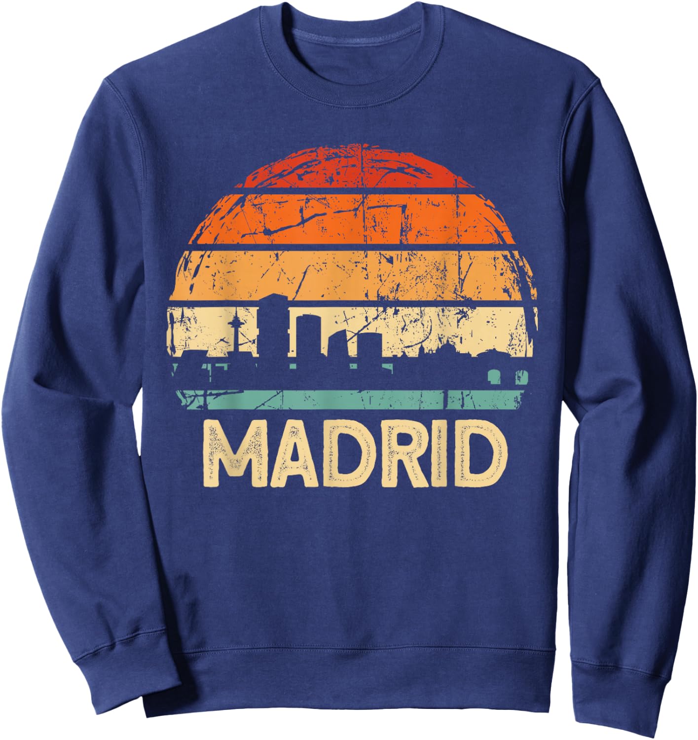 Madrid Skyline Sweatshirt - Sweatshirt | Navy