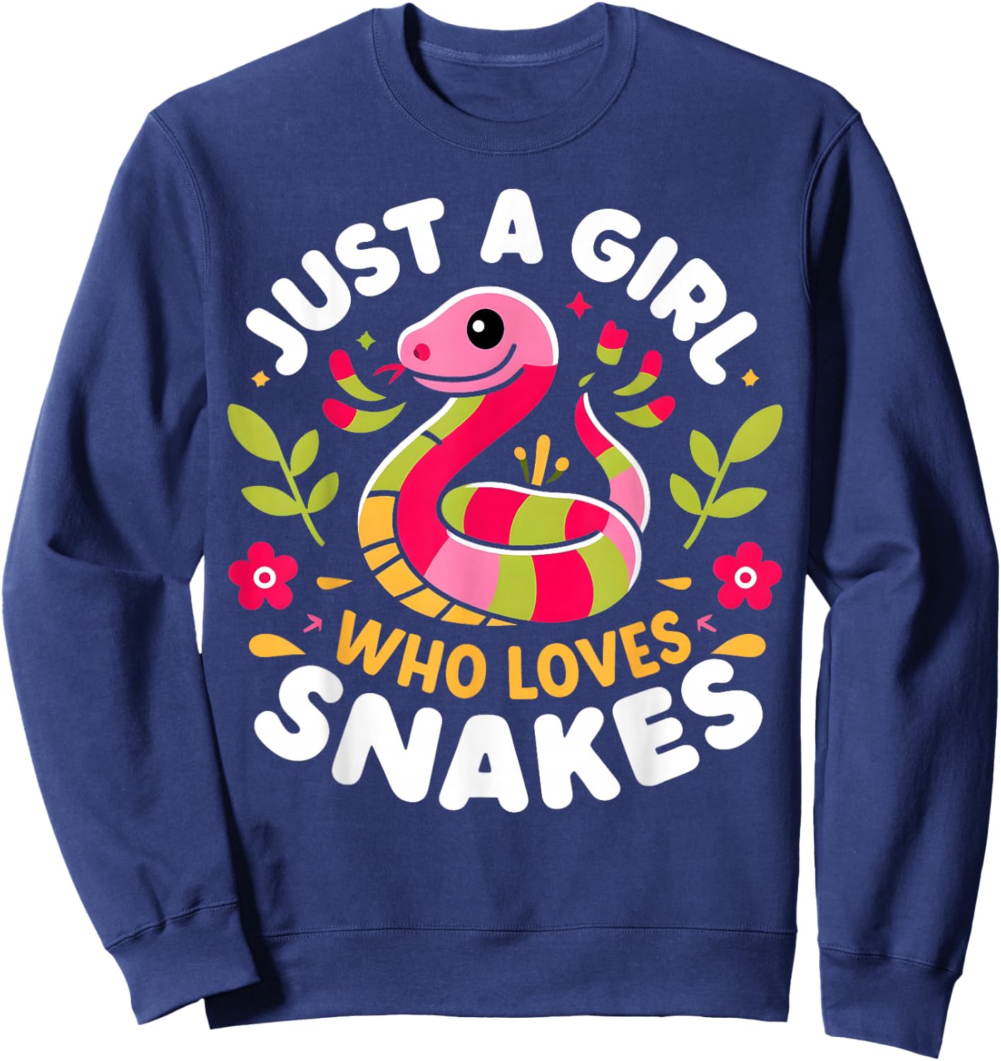 Snake Girl - I Love Snakes - Woman Snakes Sweatshirt - Sweatshirt | Navy