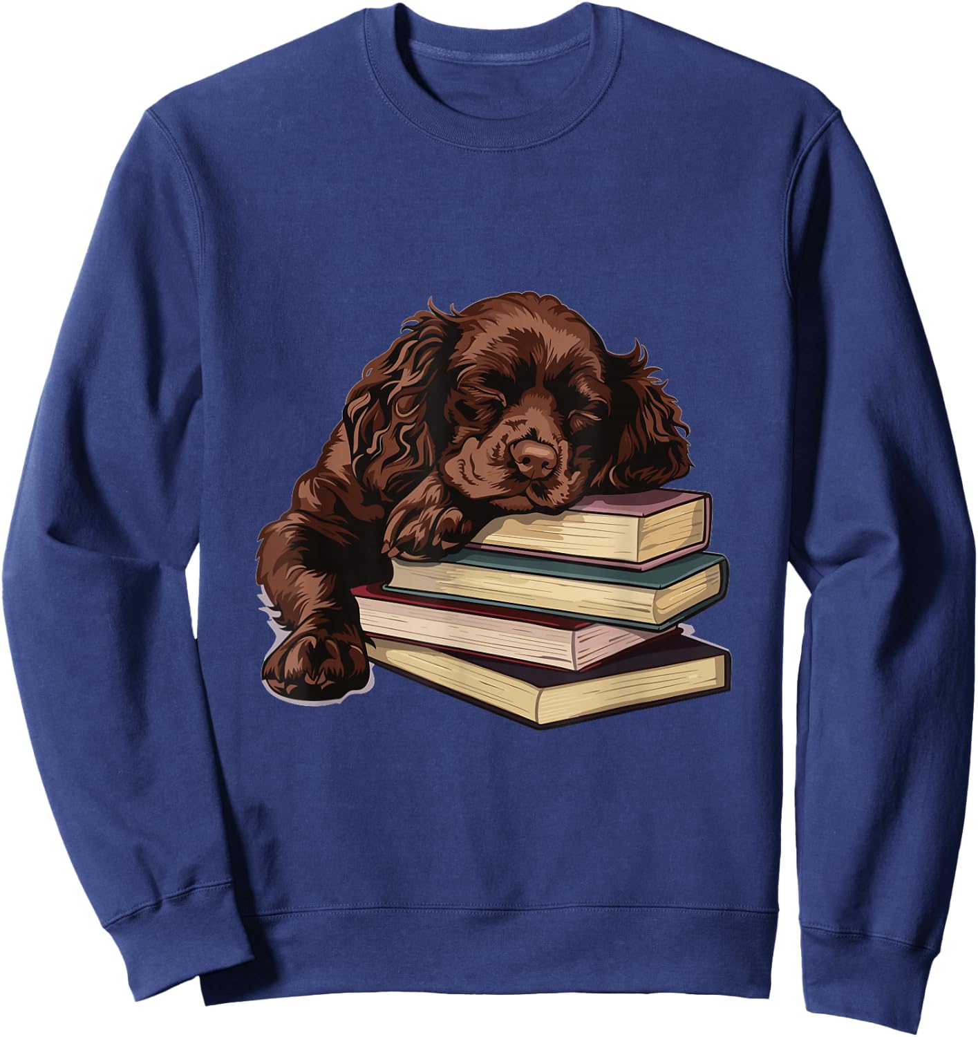 Boykin Spaniel Books Dog Breed Graphic Sweatshirt - Sweatshirt | Navy