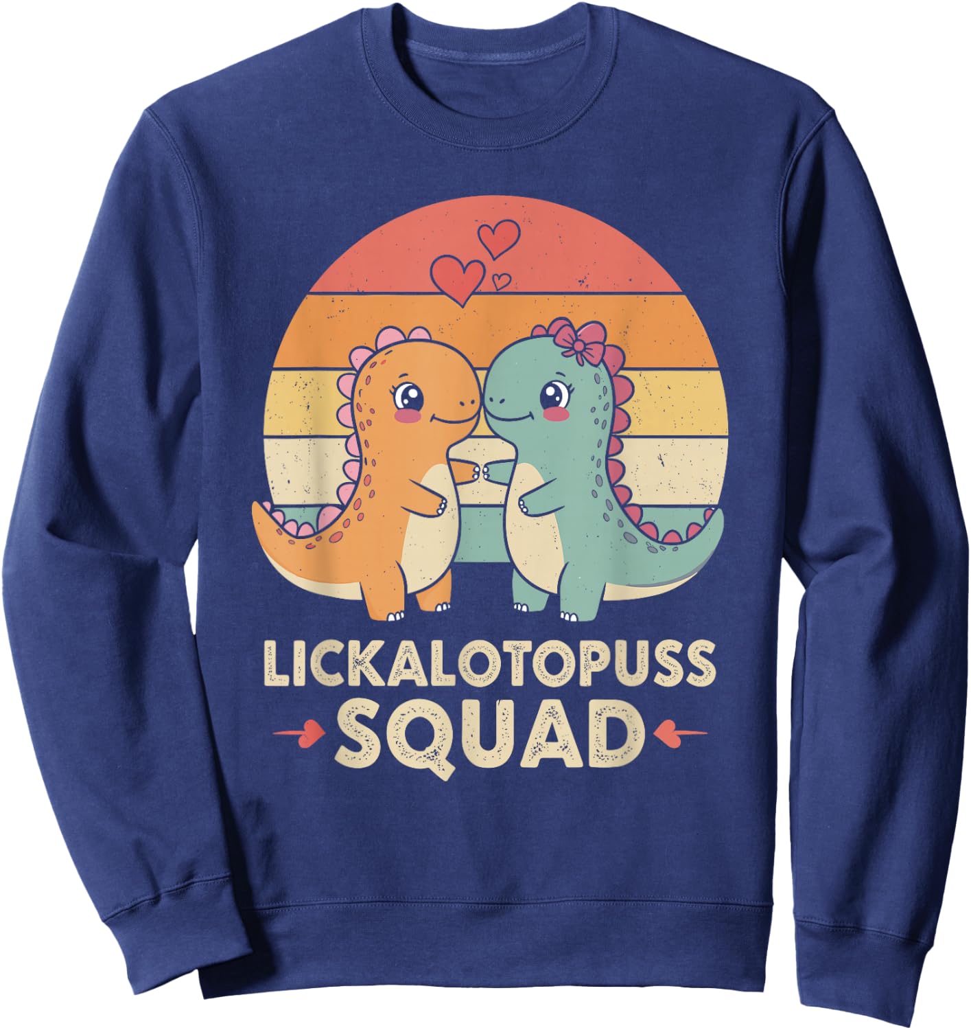 Lesbian Dinosaur Squad Funny Inappropriate Cute LGBTQ Sweatshirt - Sweatshirt | Navy