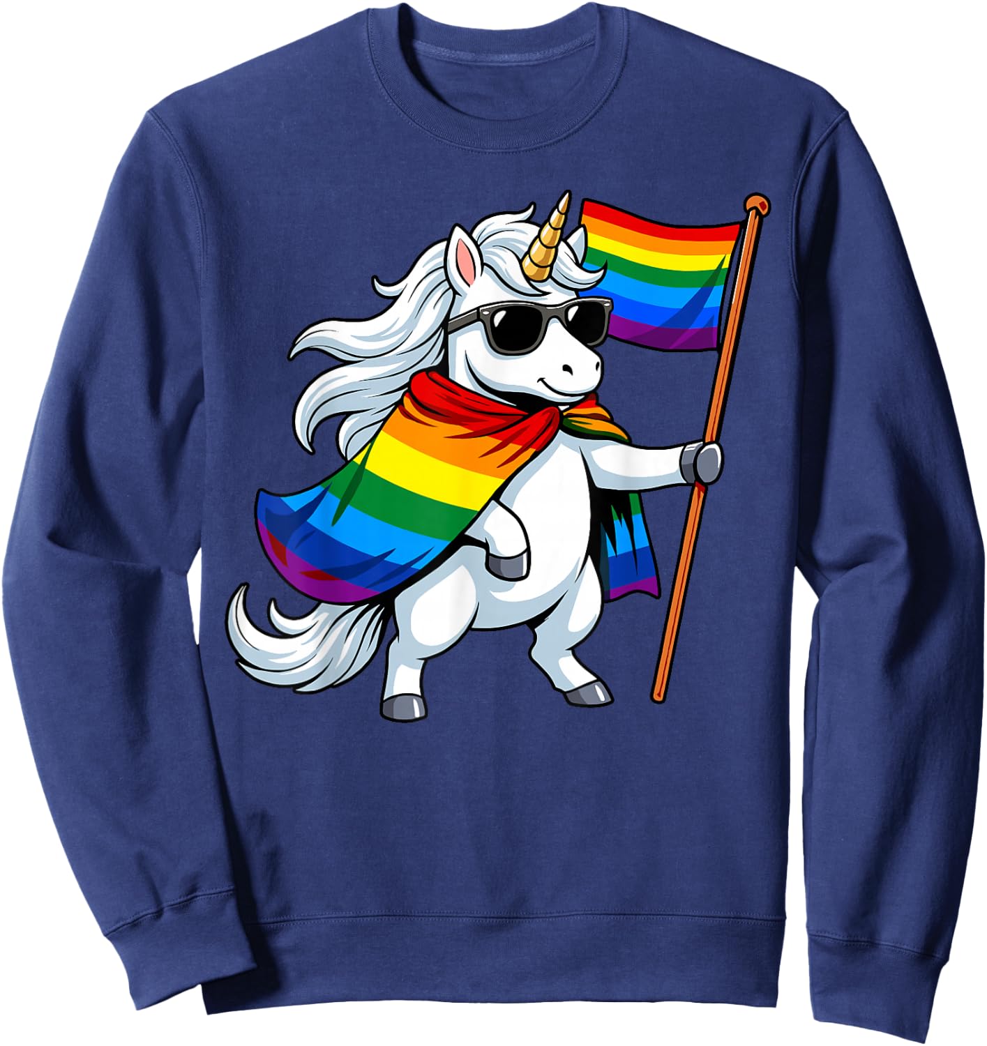 Einhorn-LGBTQ-Preismonat Sweatshirt - Sweatshirt | Navy
