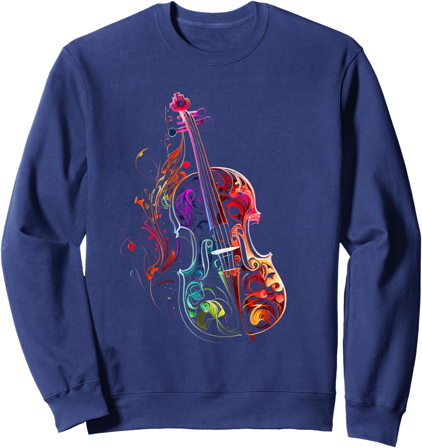 Geigen Farben Bunte Geige Violine Geschenk für Violinisten Sweatshirt - Sweatshirt | Navy