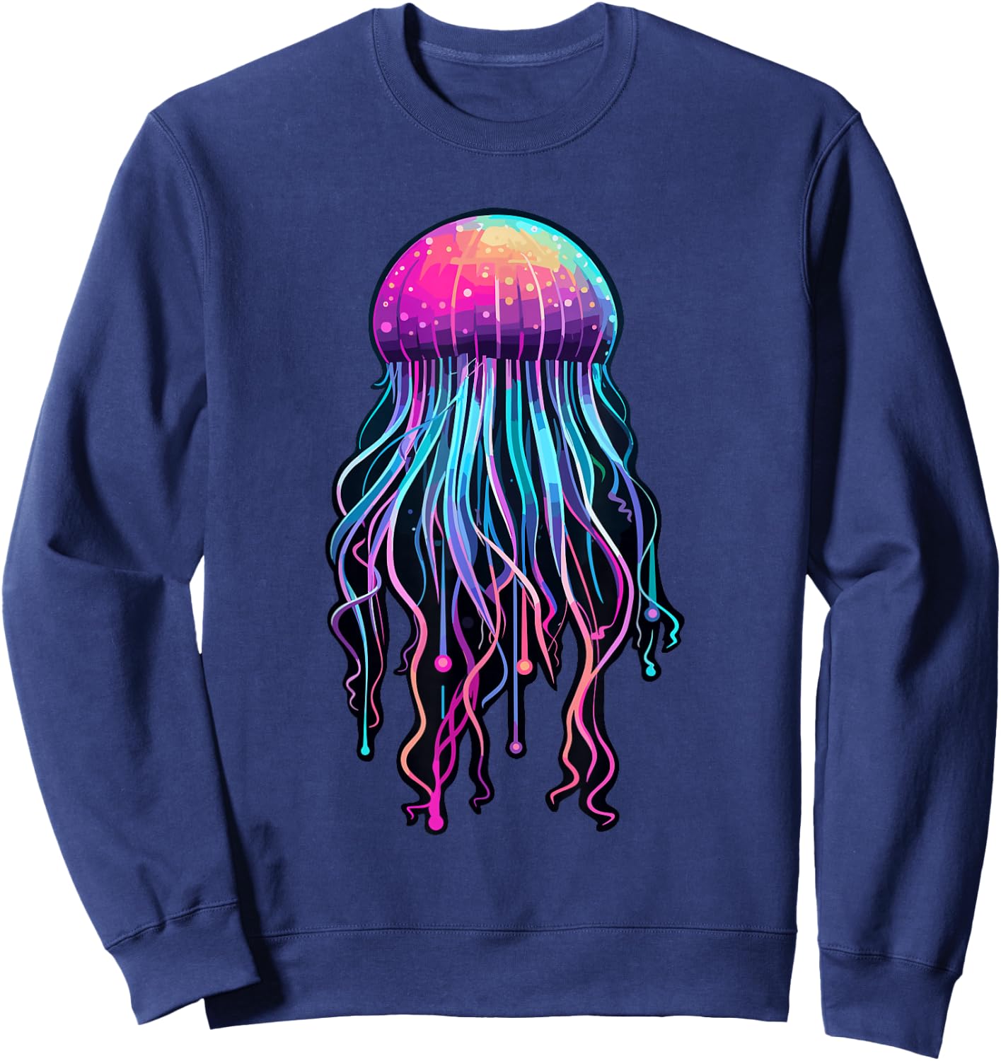 Jellyfish Costume Psychedelic Jelly Fish Sea Ocean Sweatshirt - Sweatshirt | Navy