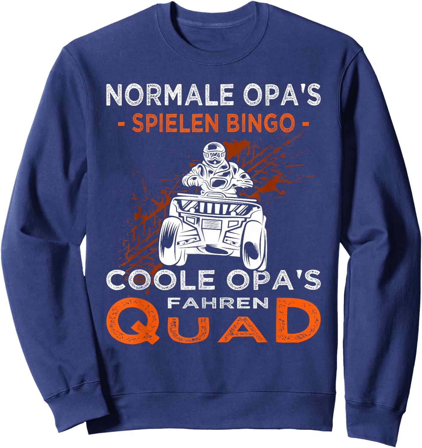 Coole Opas fahren Quad | Quadfahrer Opa Sweatshirt - Sweatshirt | Navy