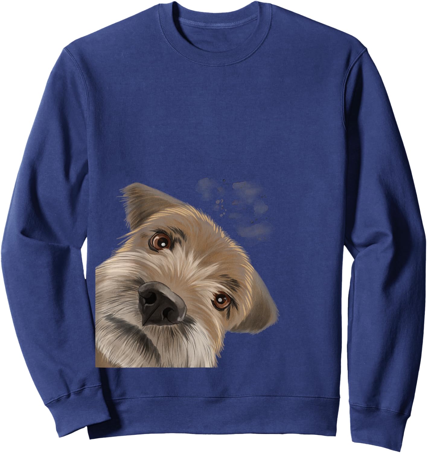 Funny Curious Dog Border Terrier Sweatshirt - Sweatshirt | Navy