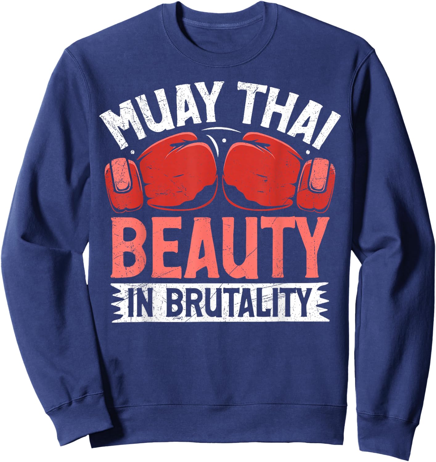 Muay Thai Beauty in Brutality Muay Thai Sweatshirt - Sweatshirt | Navy