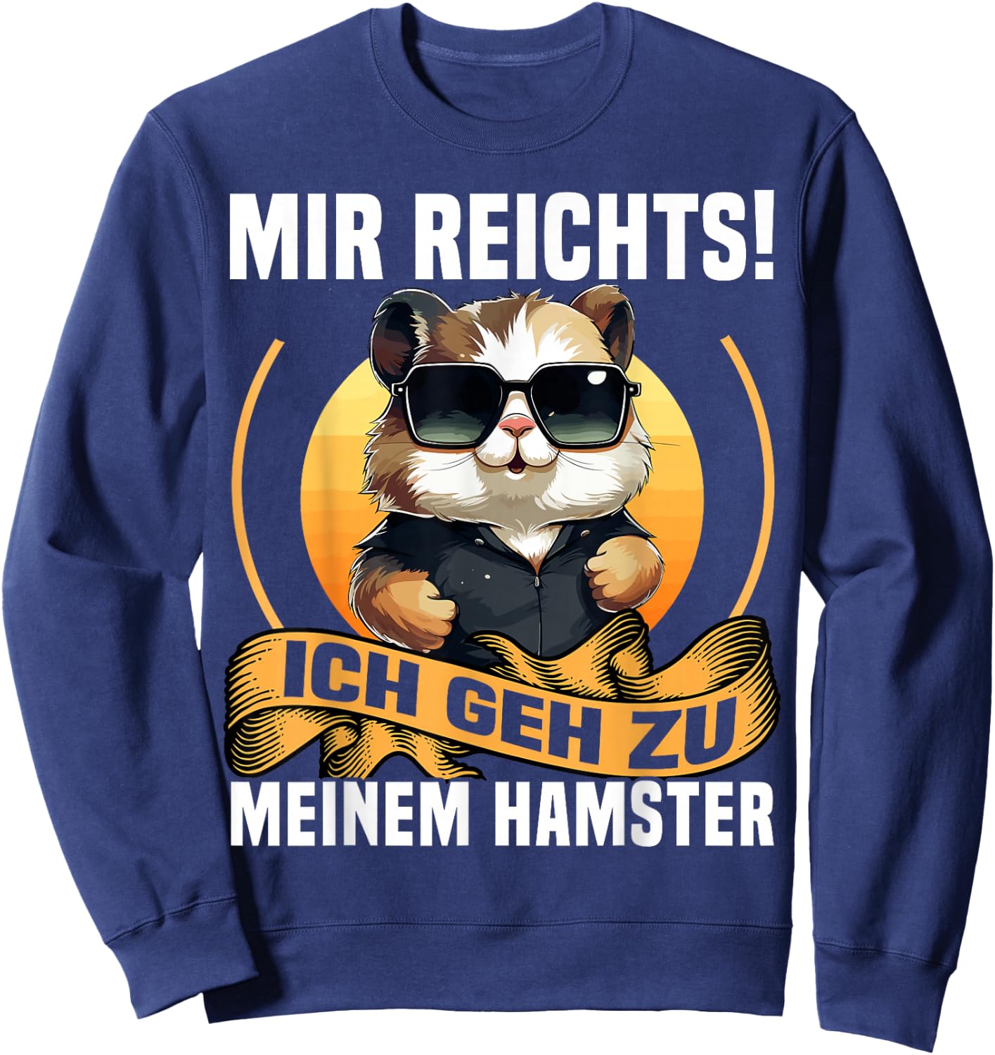 with German Text "Mir Reicht", black Sweatshirt - Sweatshirt | Navy