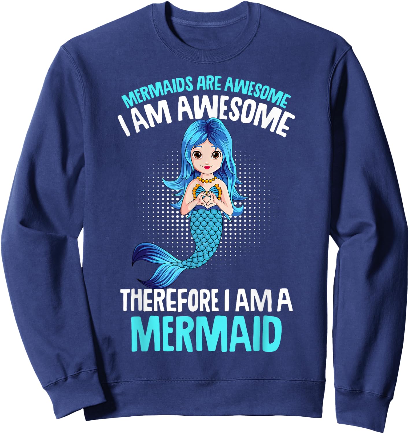 Mermaid Girls Women Kids Sweatshirt - Sweatshirt | Navy