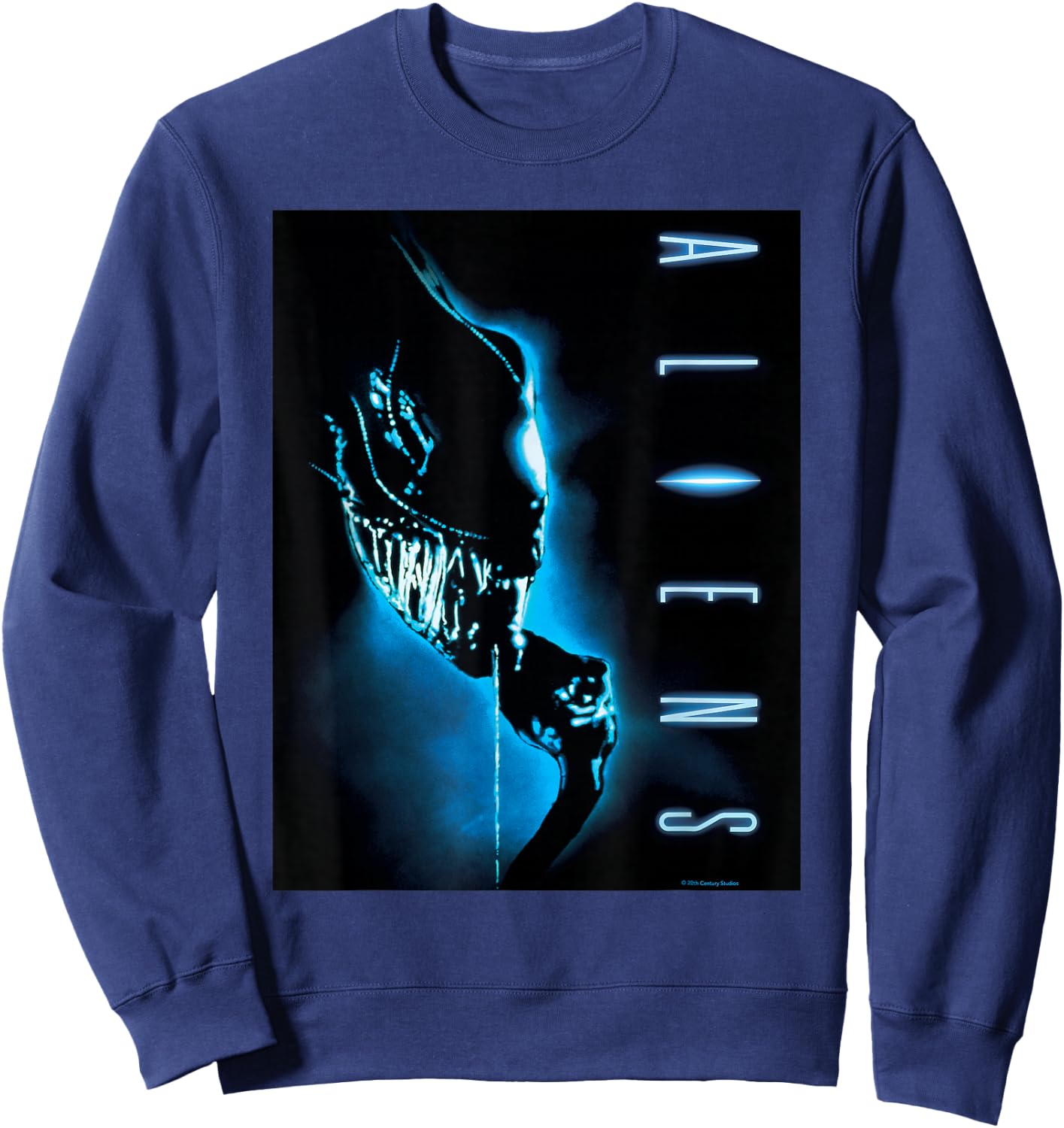 Aliens Xenomorph Retro Movie Poster , black Sweatshirt - Sweatshirt | Navy