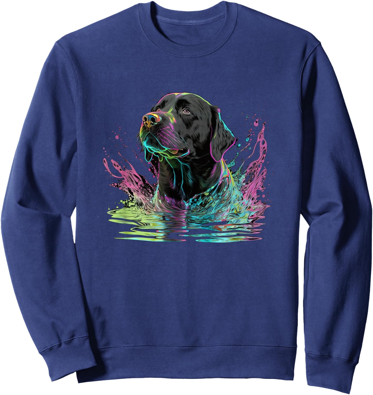 Cute Black Lab Black Labrador Retriever Puppy Dog Mom Animal Women Girls Kids Sweatshirt - Sweatshirt | Navy