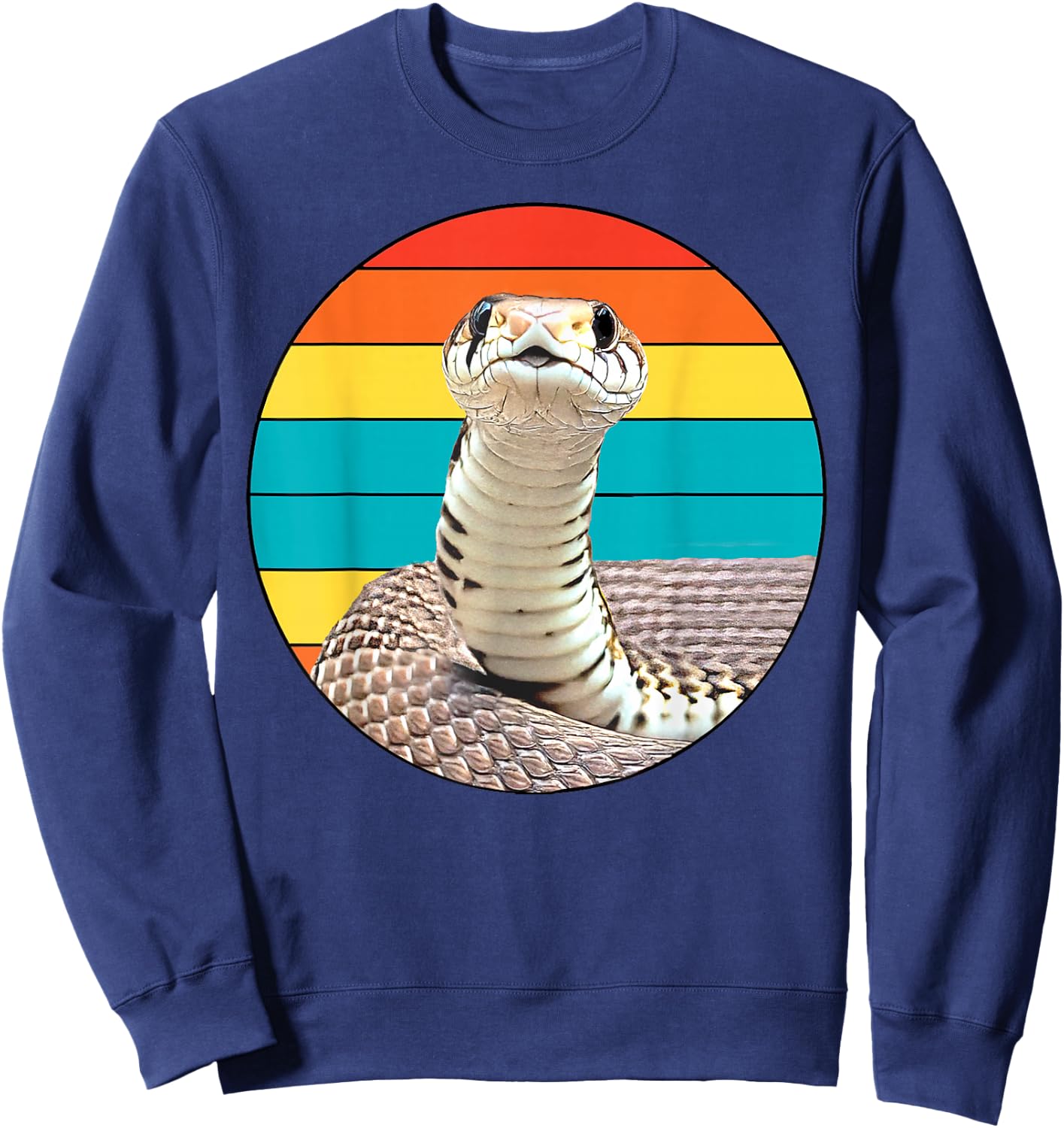 Cute Retro Snake Shirt Vintage Funny Shirt for Snake Lovers Sweatshirt - Sweatshirt | Navy