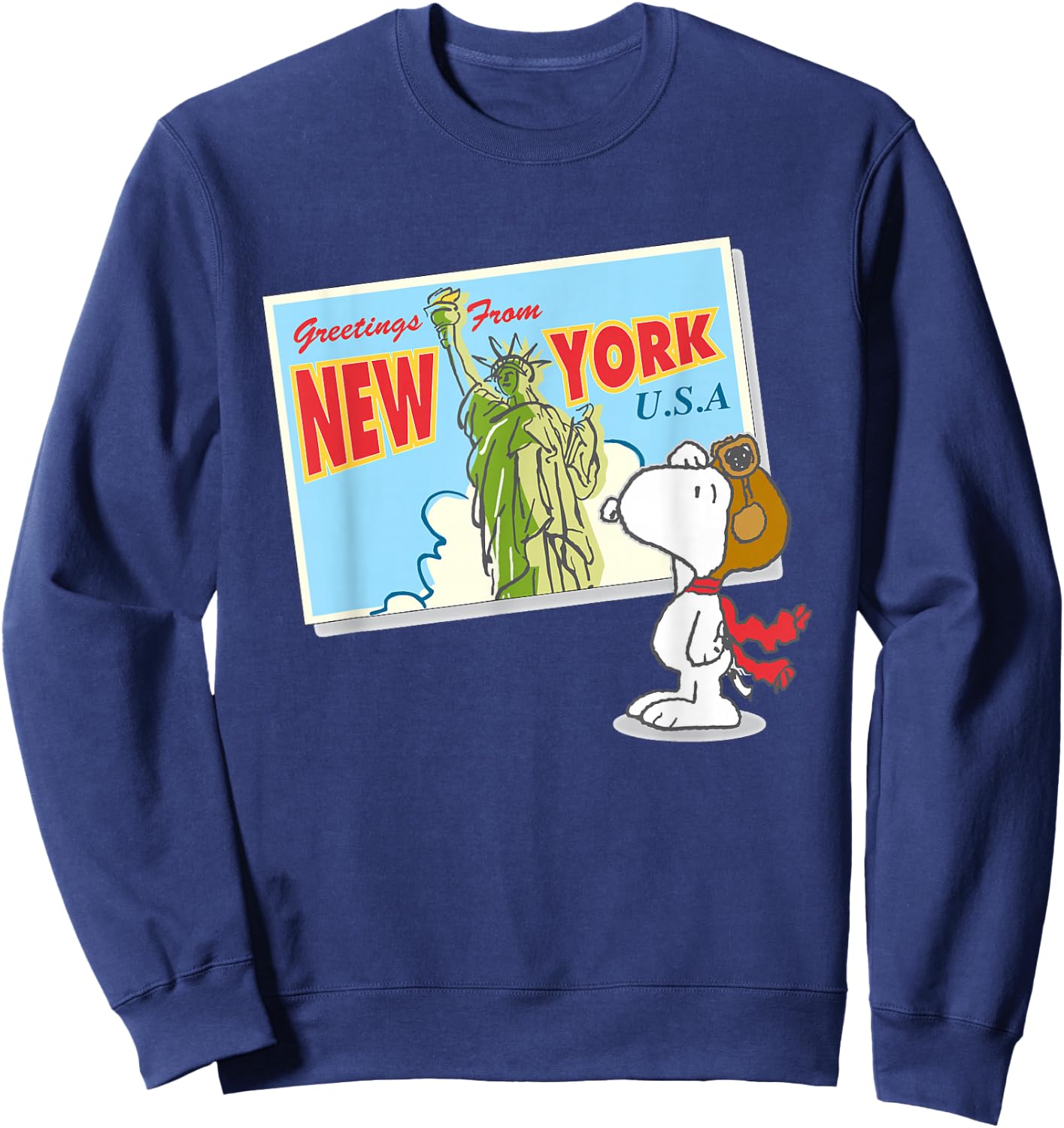 Peanuts Snoopy Carte postale New York Sweatshirt - Sweatshirt | Navy