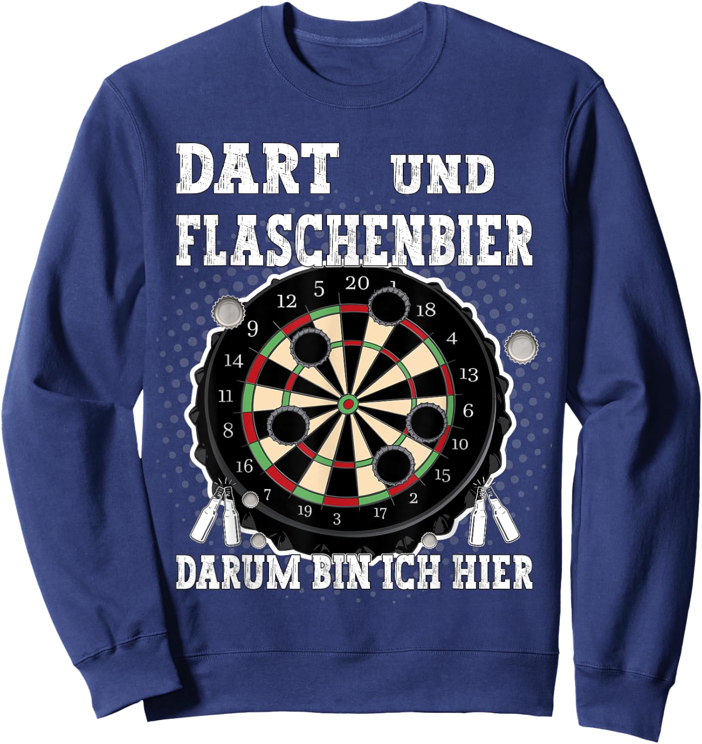 Dart Darts Dart Player Funny Motif , black Sweatshirt - Sweatshirt | Navy