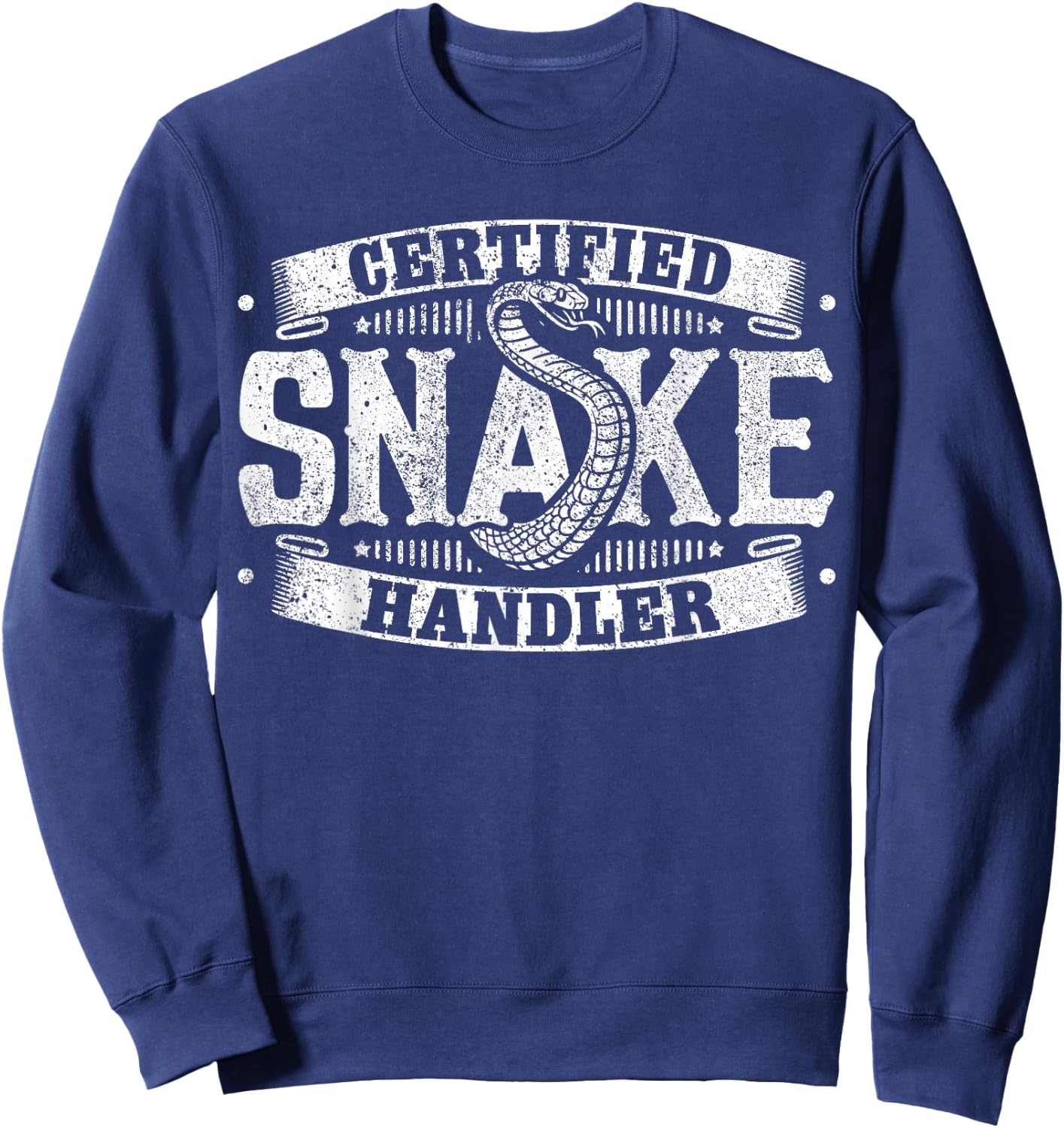 Certified Snake Handler - Snake Sweatshirt - Sweatshirt | Navy