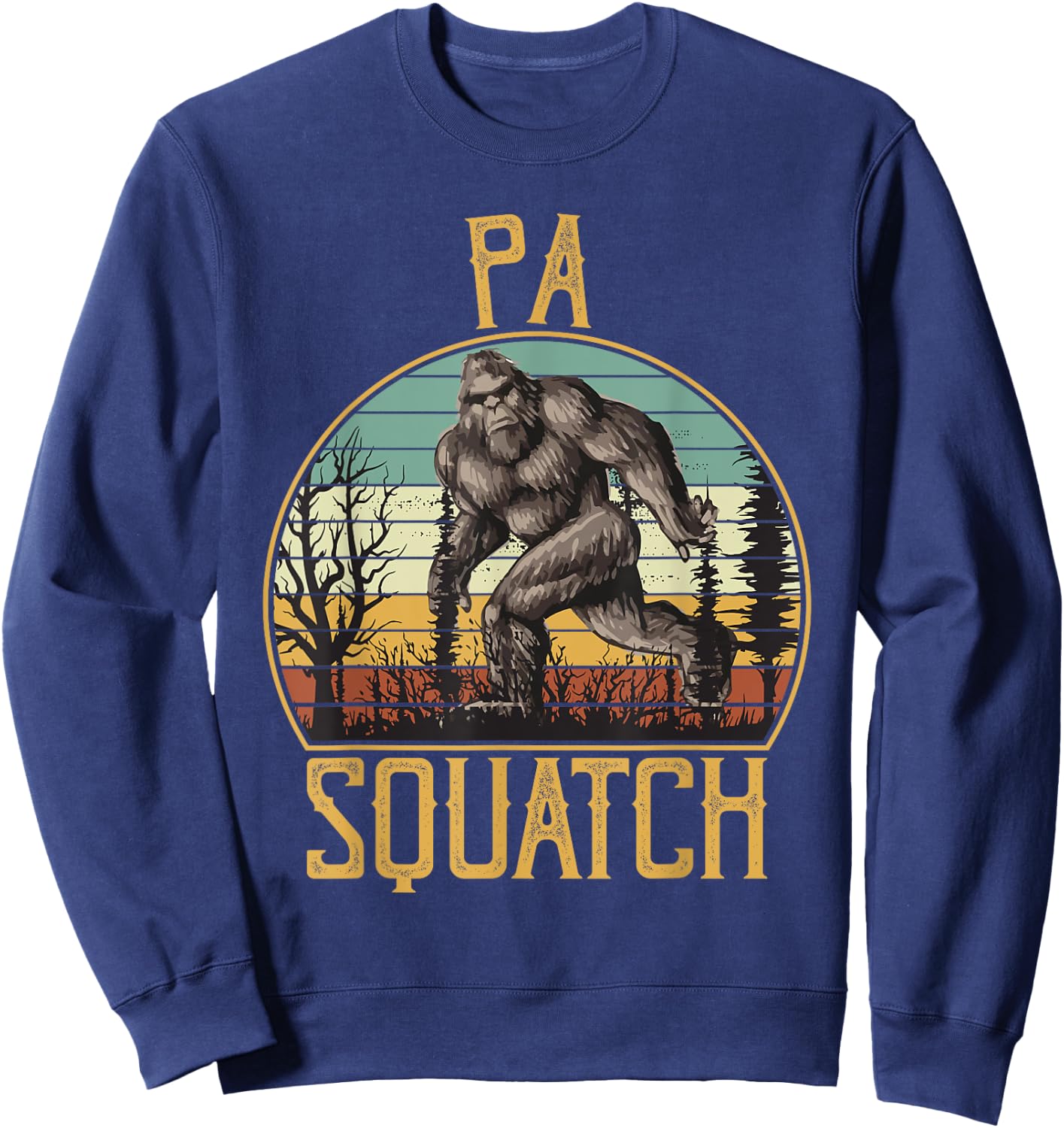 Pa Squatch Bigfoot Grandpa Sasquatch Family Matching Sweatshirt - Sweatshirt | Navy