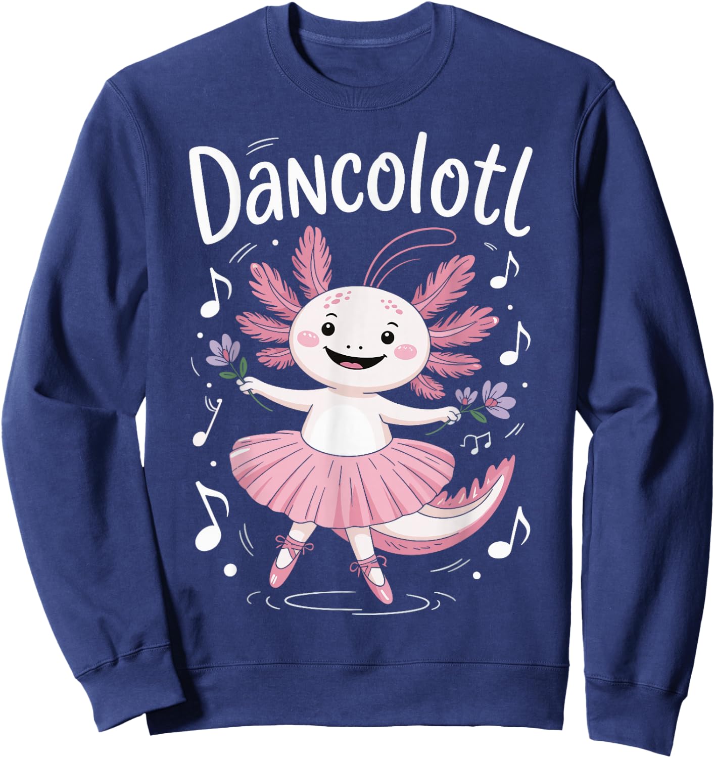 Dancolotl Axolotl Dancing Sweatshirt - Sweatshirt | Navy