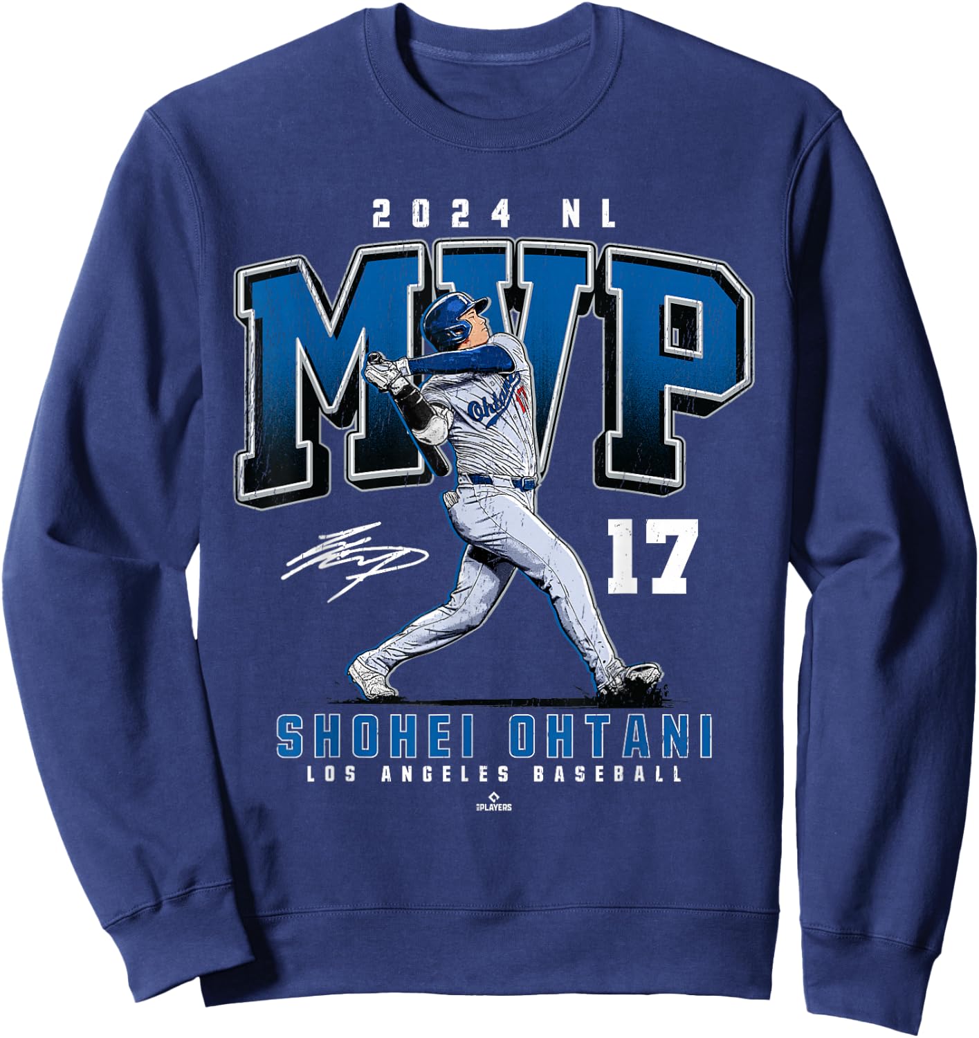 2024 NL MVP Shohei Ohtani Los Angeles Baseball MLBPA Sweatshirt - Sweatshirt | Navy