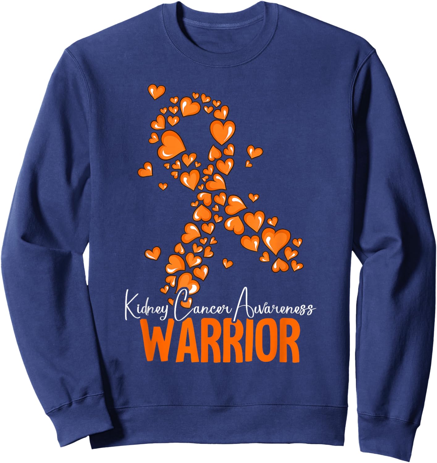 Warrior Kidney Cancer Awareness Sweatshirt - Sweatshirt | Navy