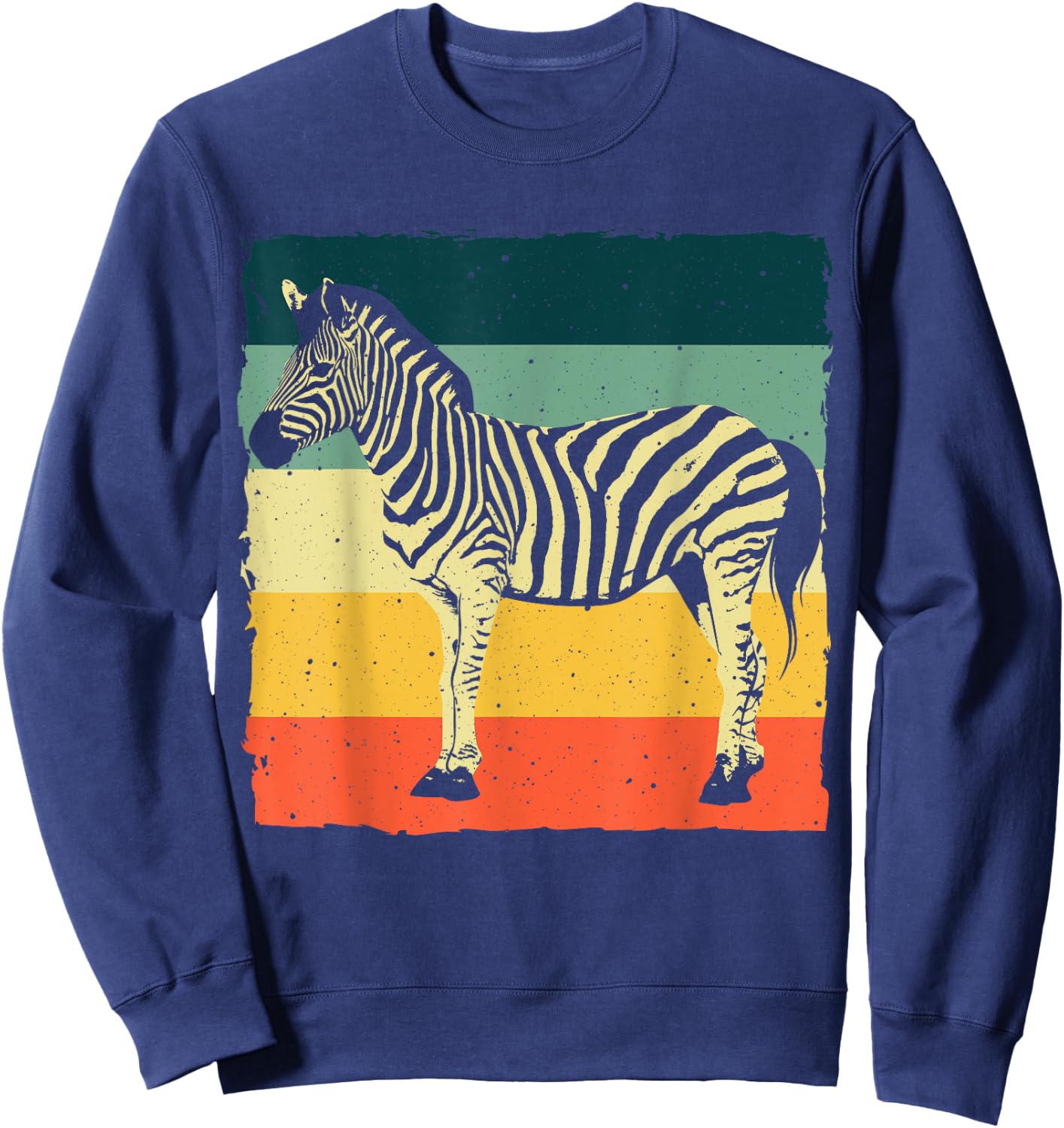 Funny Zebra Themed Women Safari African Wildlife Sweatshirt - Sweatshirt | Navy