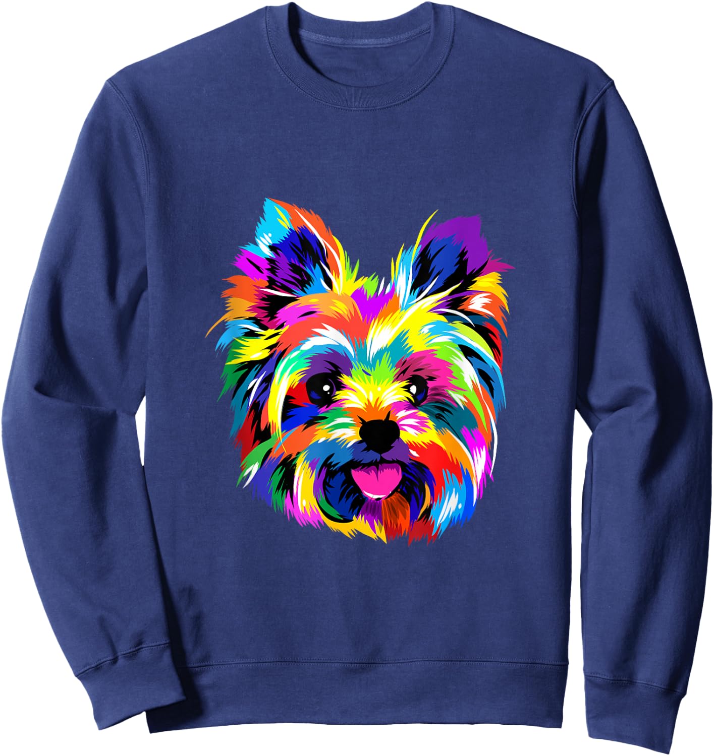 Pop Art Yorkshire Terrier Dog Lover Yorkie Art Yorkie Lovers Sweatshirt - Sweatshirt | Navy