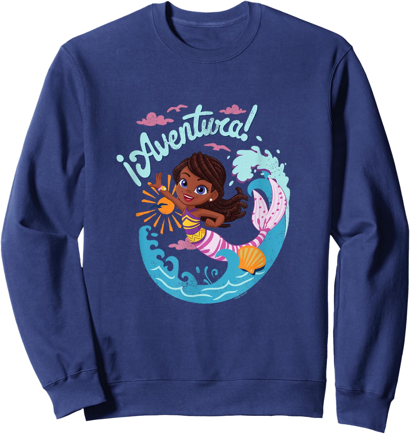 Santiago of the Seas ¡Aventura! Mermaid Lorelai Shot Vintage Sweatshirt - Sweatshirt | Navy